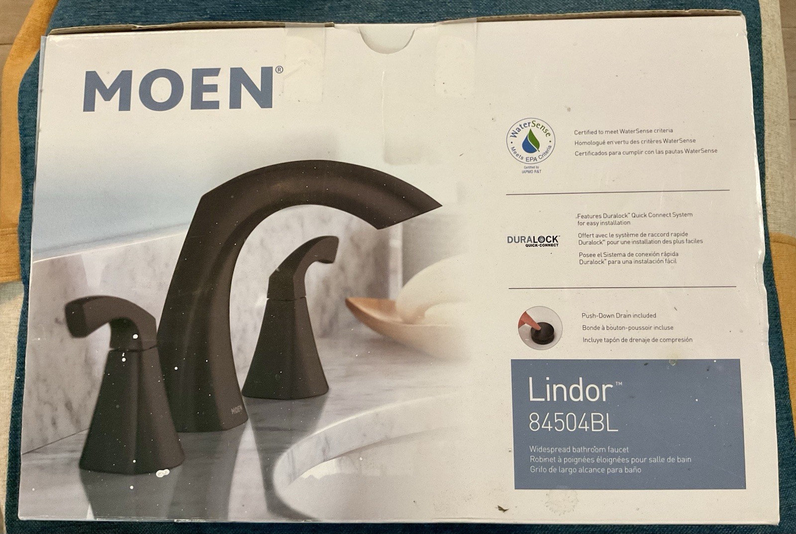 MOEN 84504BL Lindor Widespread Bathroom Faucet Matte Black w/VALVE 2-Handle MOEN 84504BL Lindor Widespread Bathroom Faucet Matte Black w/VALVE 2-Handle