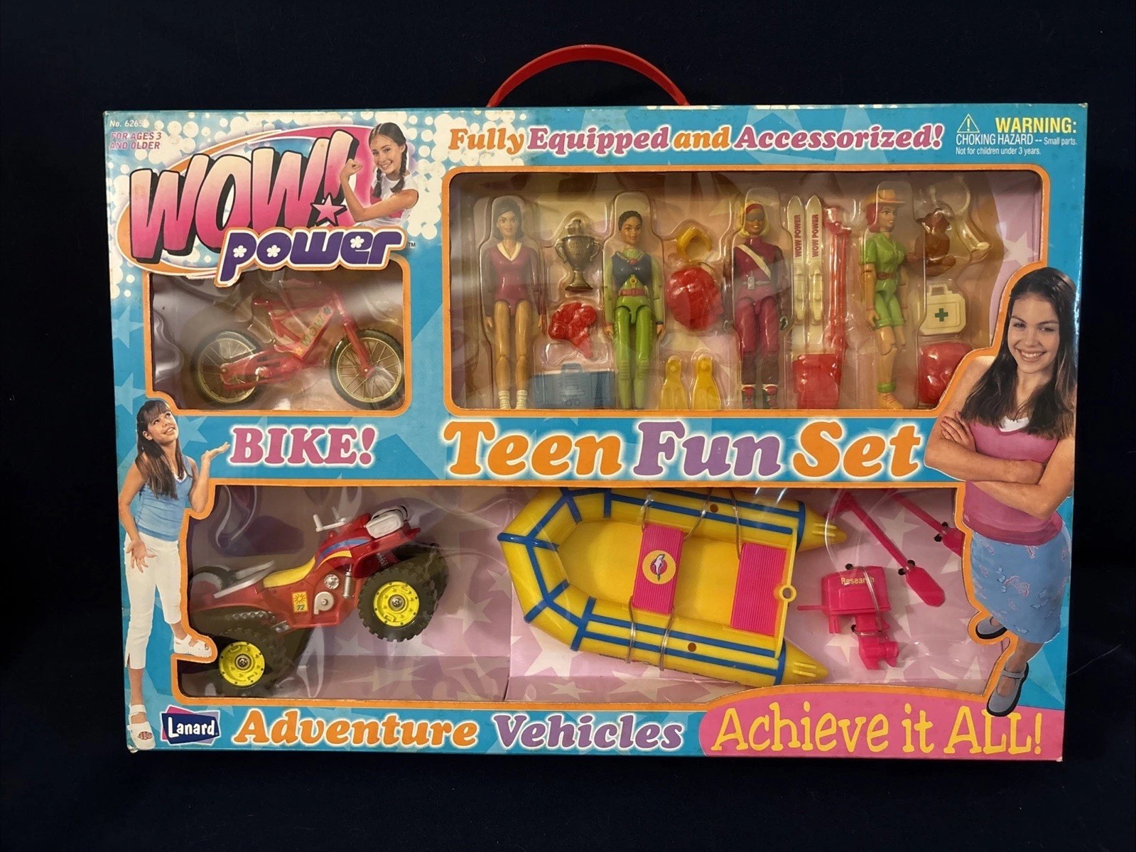LANARD Power Girls Teen Fun Set 4 Figures ATV BOAT BIKE 1999 SEALED *READ* LANARD Power Girls Teen Fun Set 4 Figures ATV BOAT BIKE 1999 SEALED *READ*