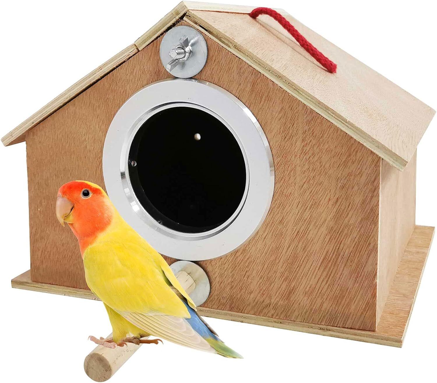 Kathson Parakeet Nest Box Bird Nesting House Parrot Breeding Mating Box for Love