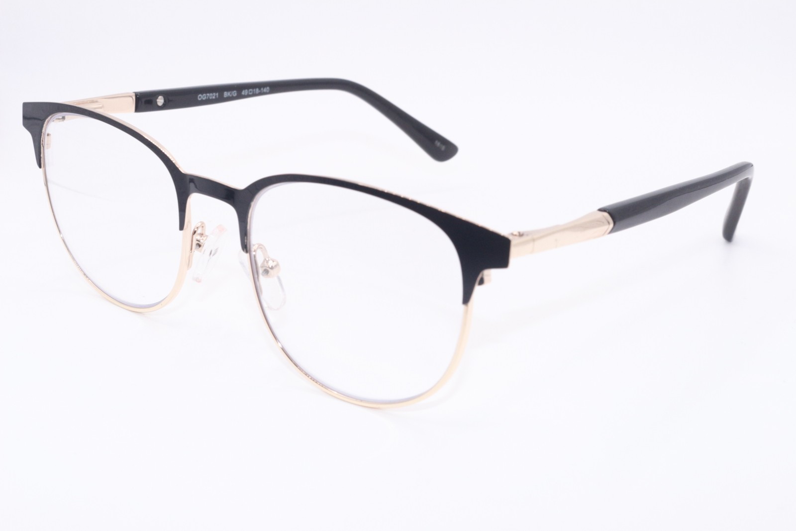 NEW OTIS GREY OG 7021 BLACK BLK GOLD GLD AUTHENTIC EYEGLASSES 49-18