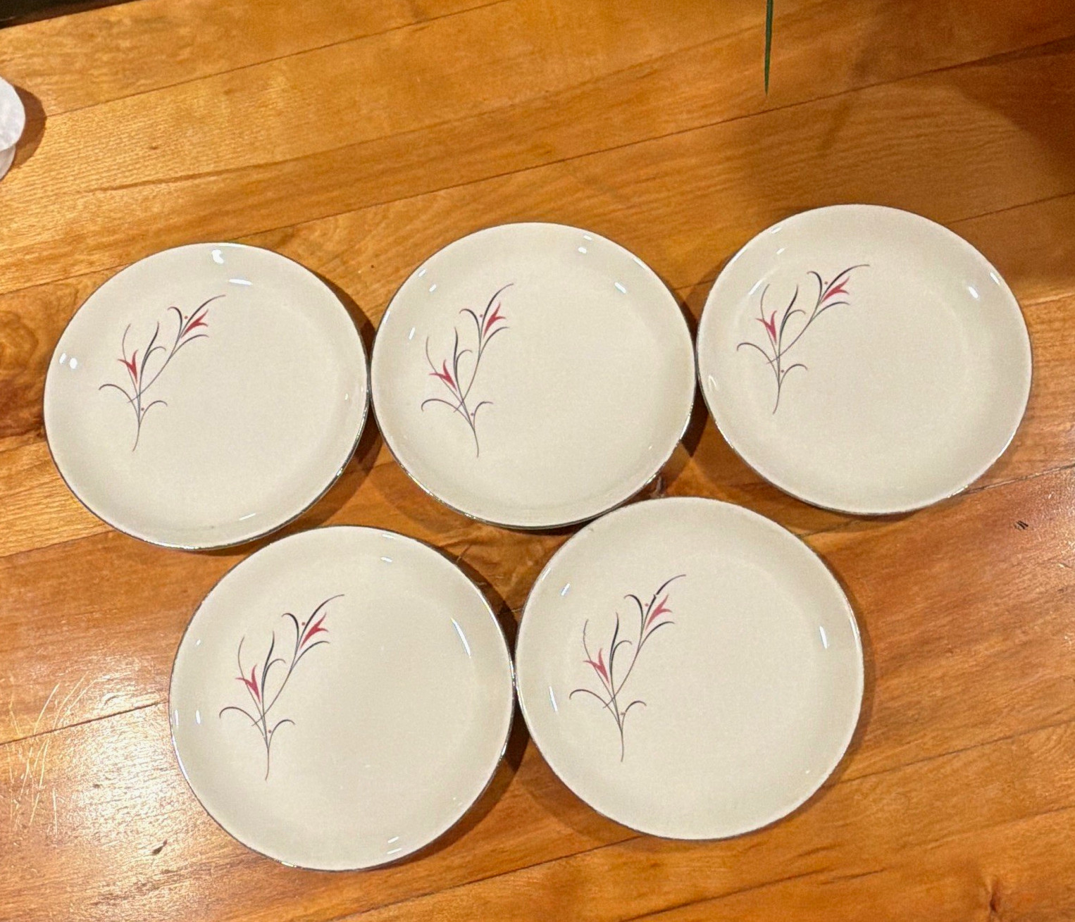 Vintage 1950s Salem China “Serenade Simplicity” Salad Plates – Set of 5