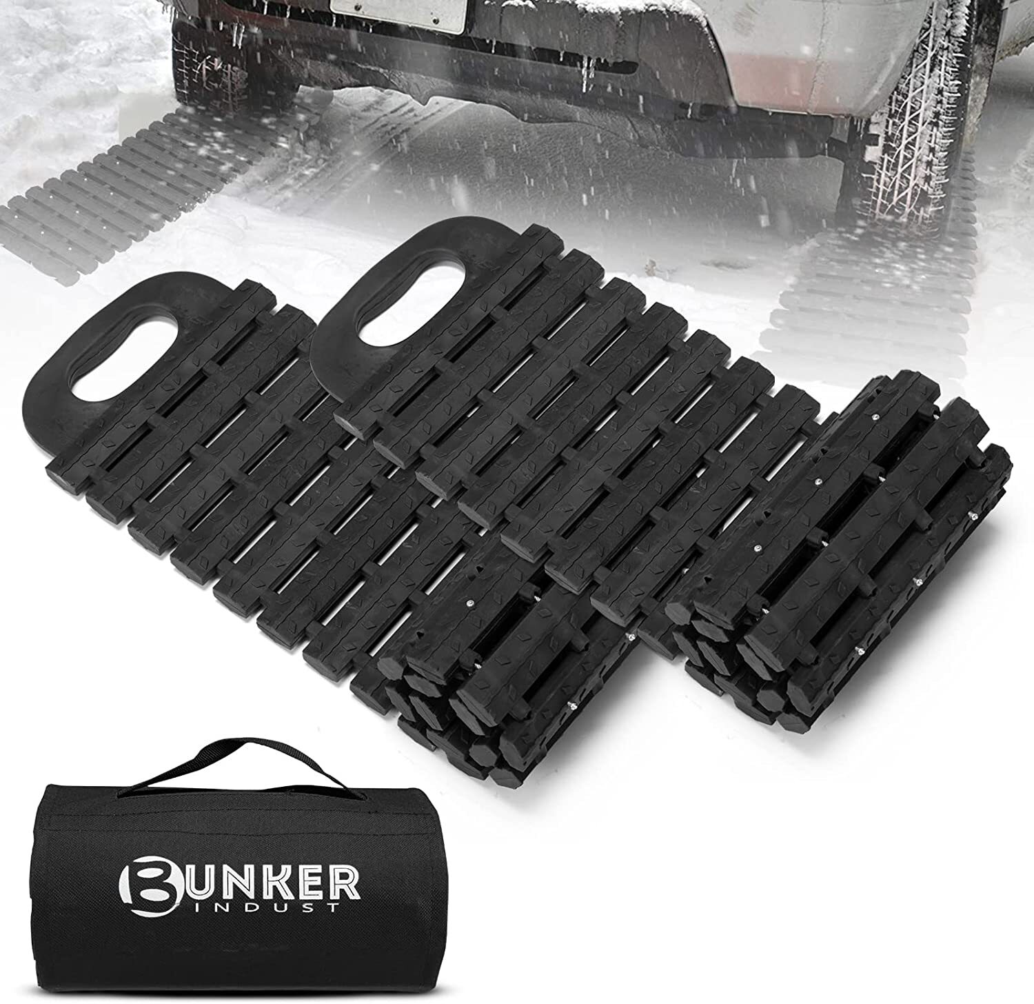 Tire Traction Mats Portable Recovery Tracks for Off Road 4X4 Snow, Sand