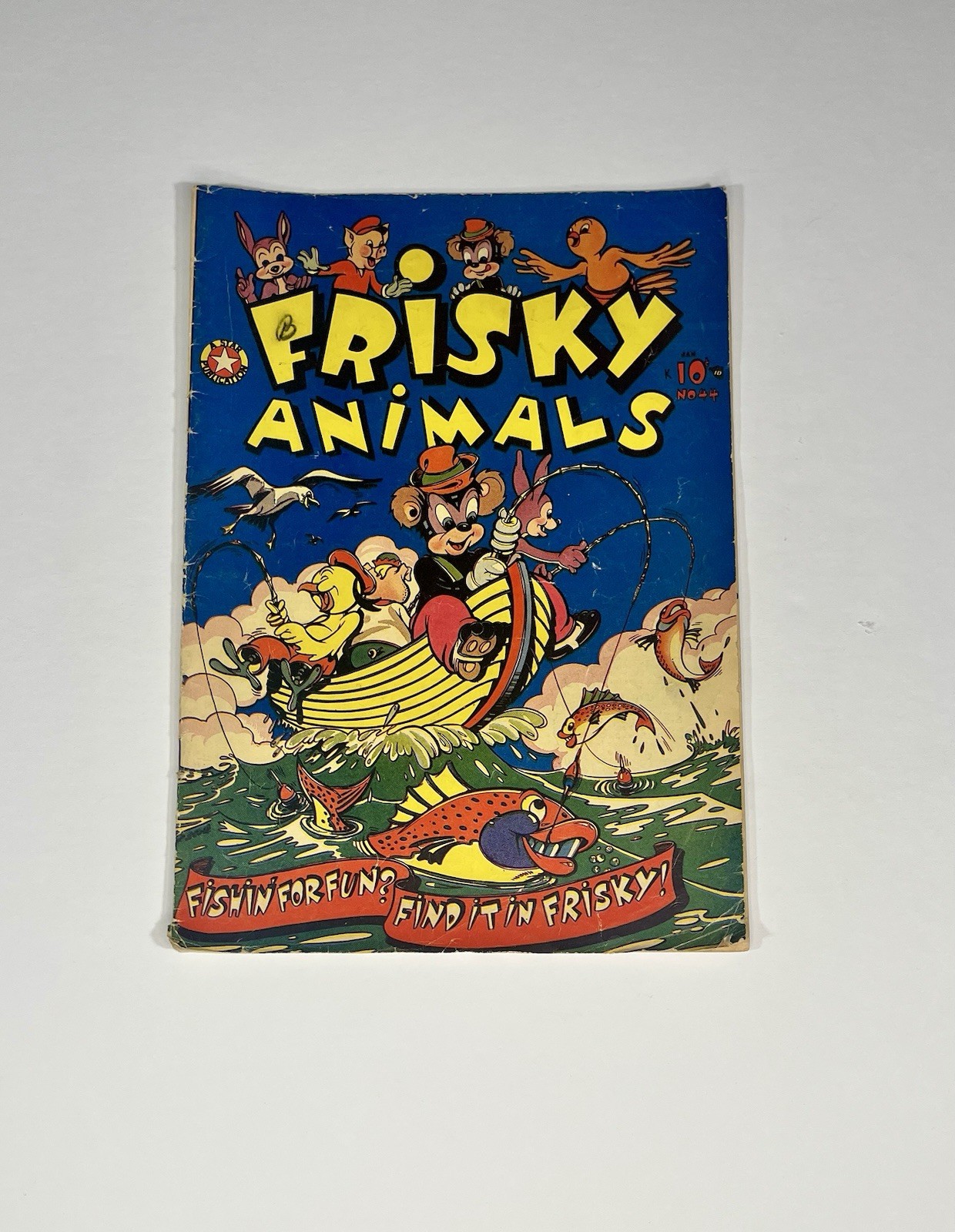 FRISKY ANIMALS #44 Golden Age Star Comics Book 1951 l.b Cole Cover Art Super Cat