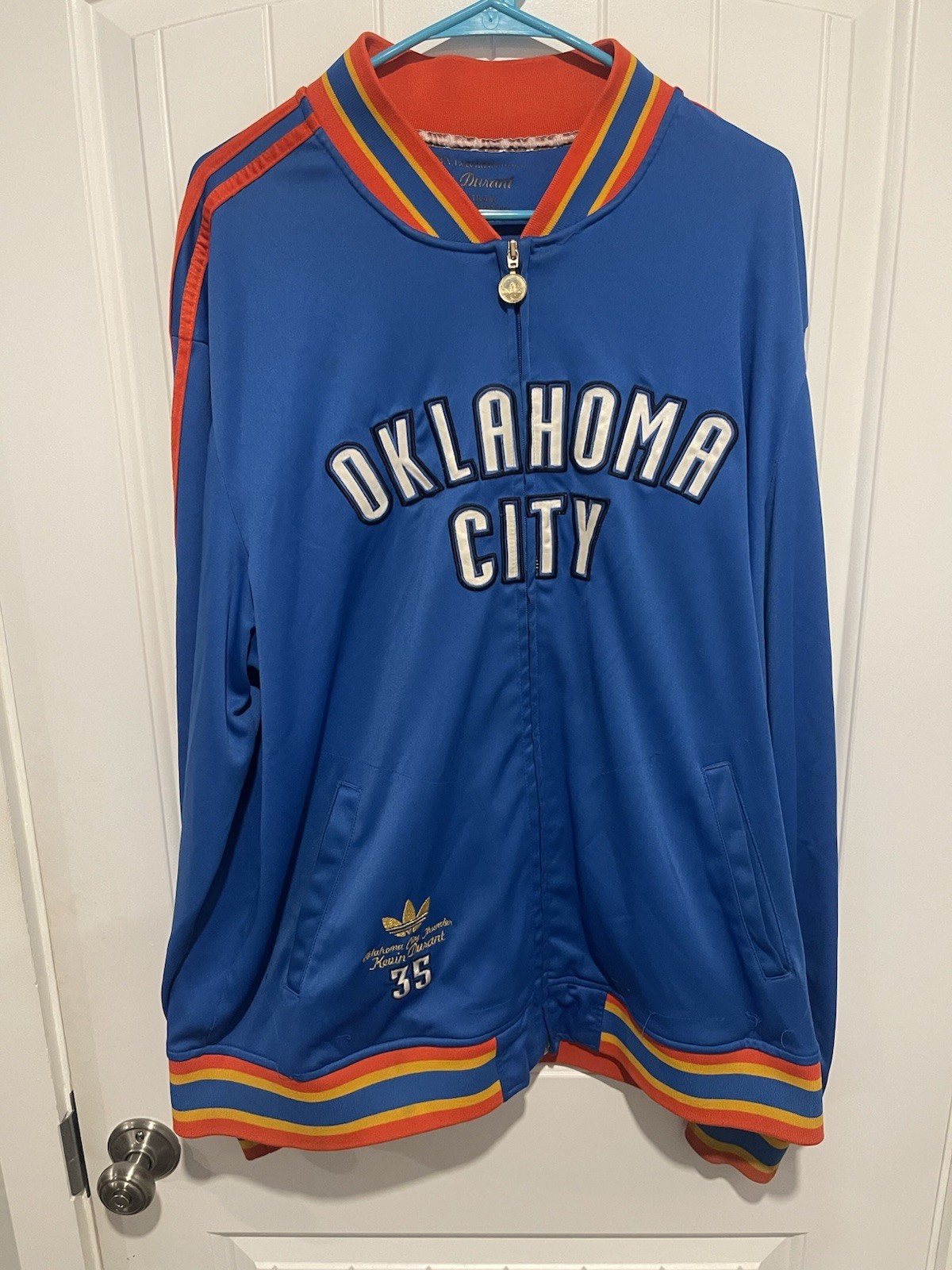Adidas Kevin Durant OKC Thunder Legendary Track Jacket 2XL NBA #35 Durant