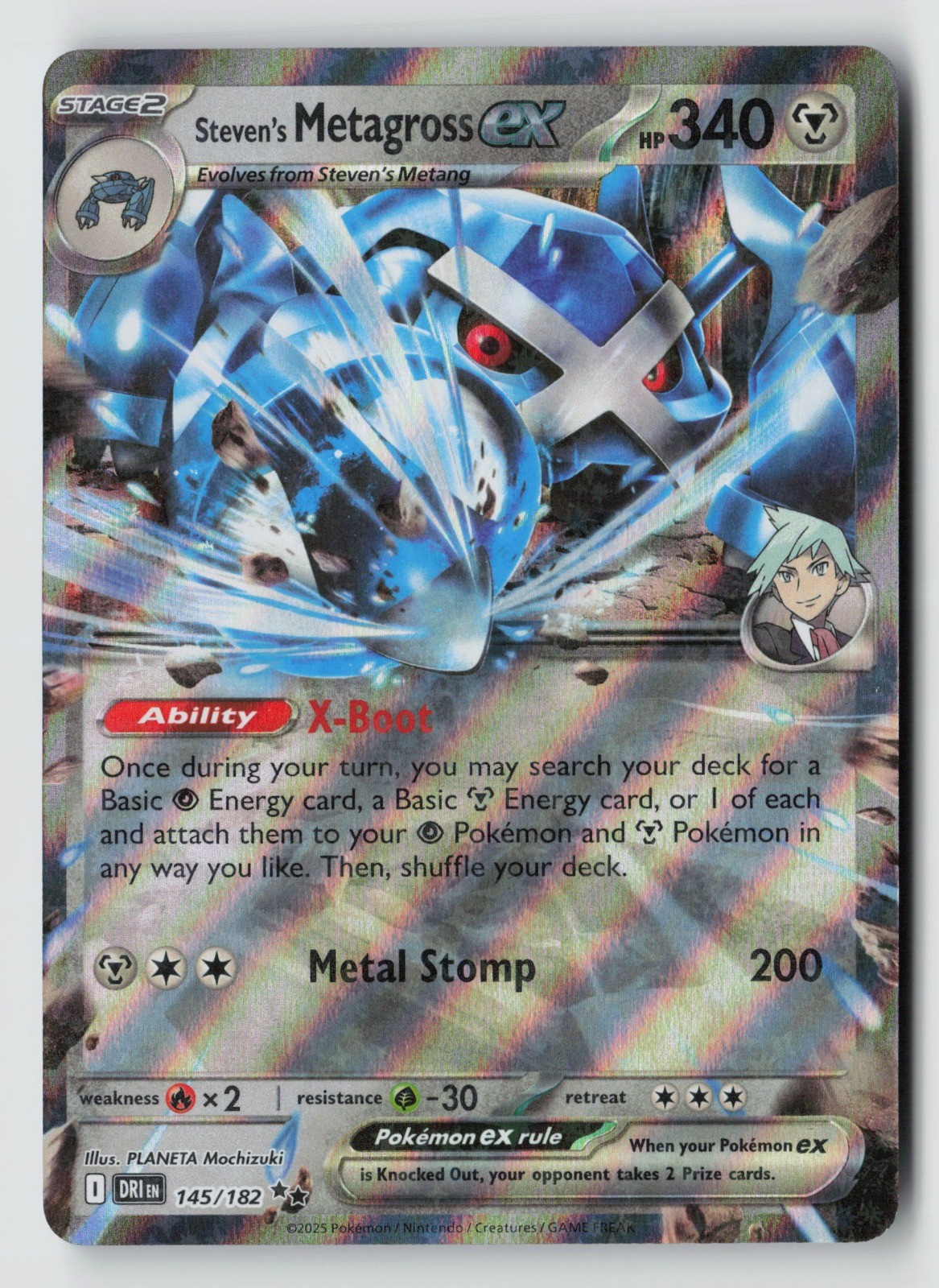 Steven\'s Metagross ex Double Rare SV10: Destined Rivals 145/182 NM