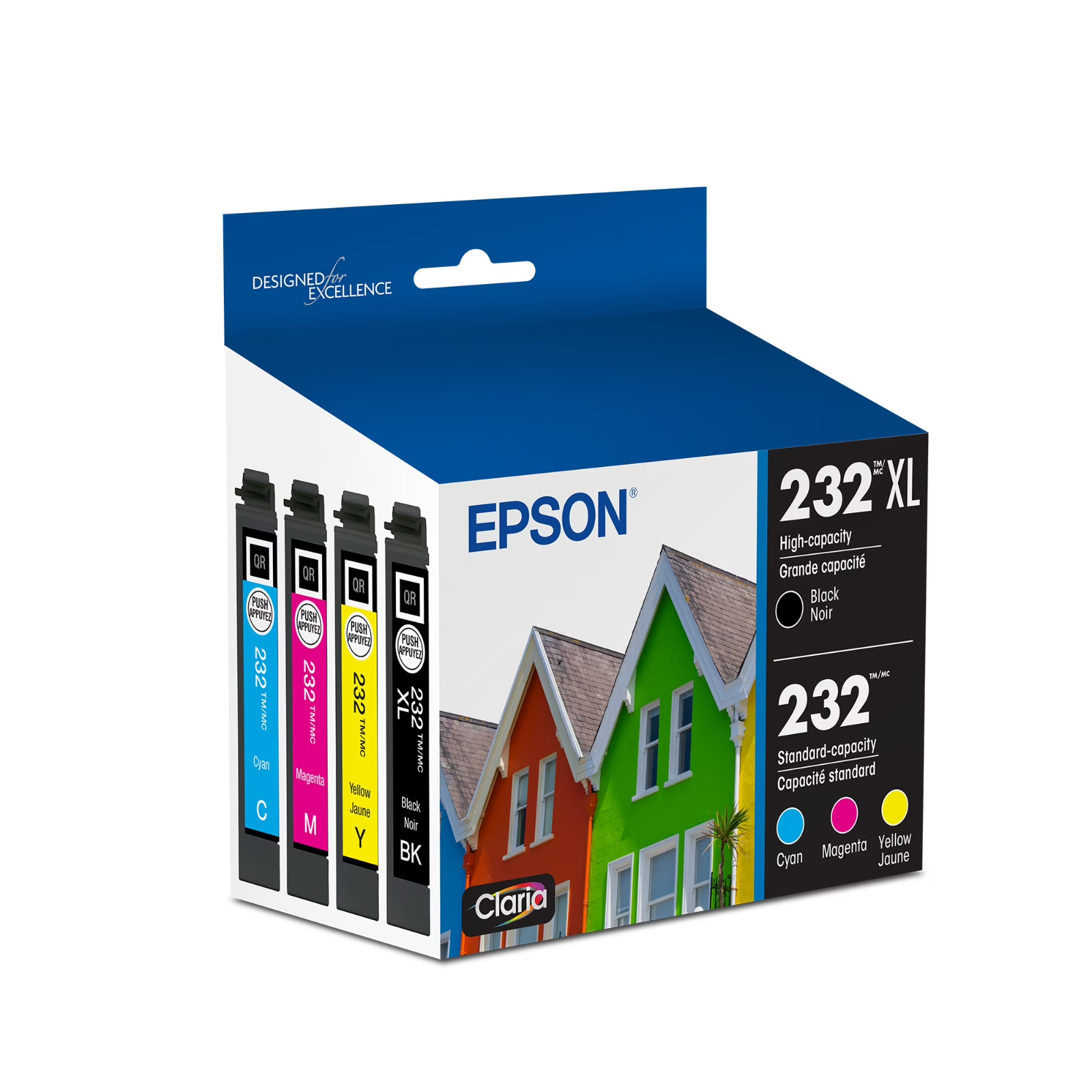 Epson 232XL Black & 232 Color Ink Combo Pack T232XL-BCS OEM 