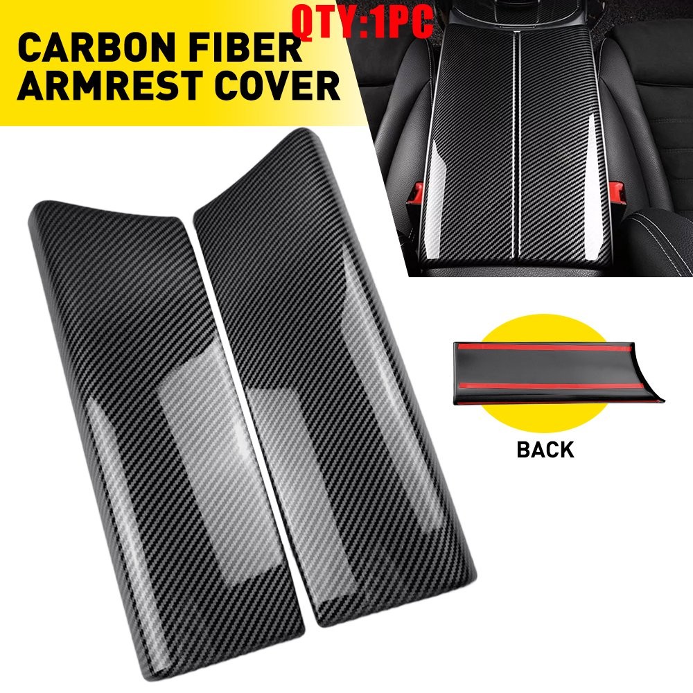 1X ABS Carbon Fiber Center Armrest Cover For Benz C W205 2015-2020 GLC X253 1-5X