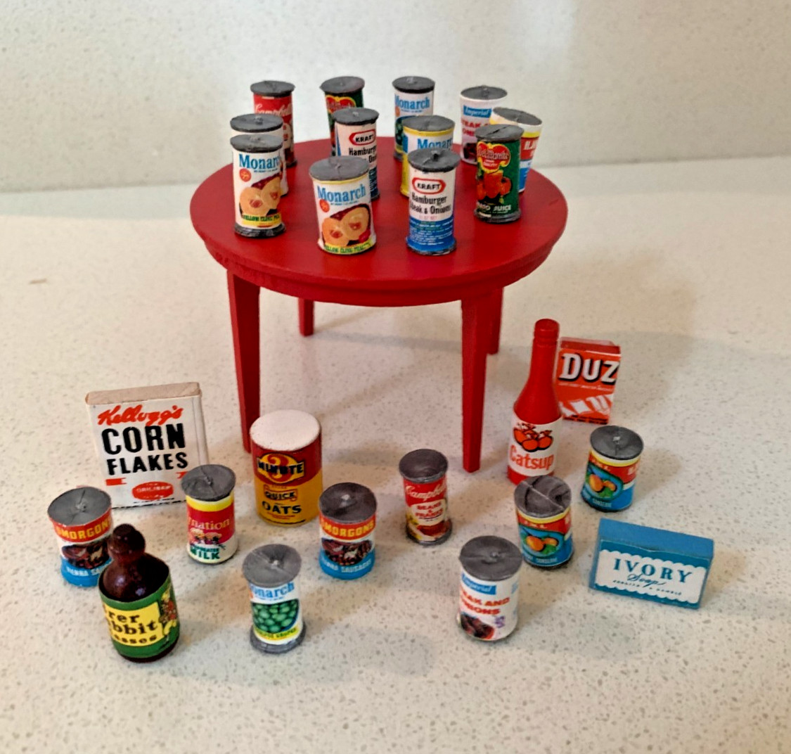 Vintage Dollhouse Miniature Food Compatible with Lundby  (26 pieces)