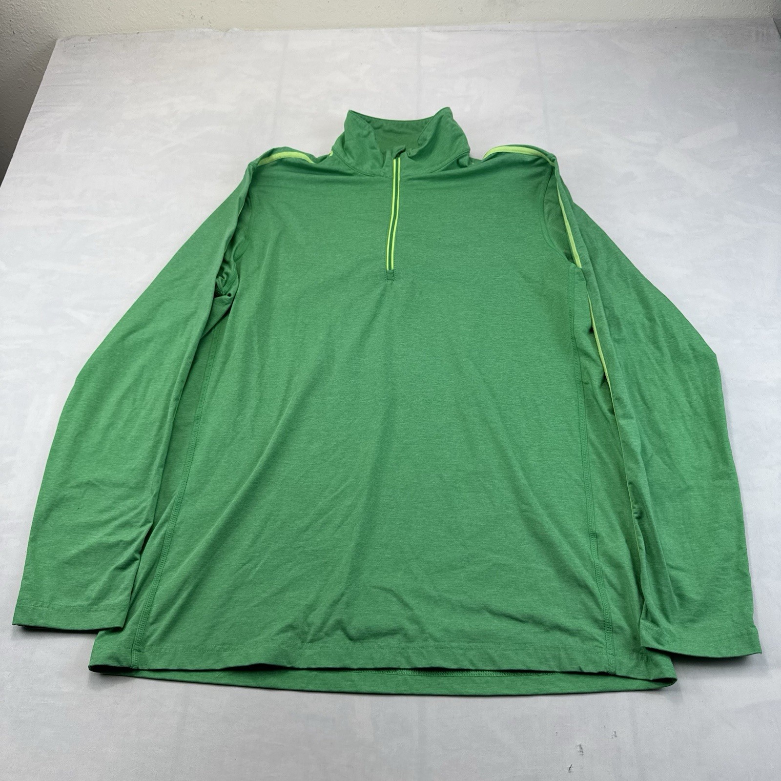 Antigua Men\'s Large Green Quarter Zip Golf Pullover Embroidered Logo Athletic Antigua Men\'s Large Green Quarter Zip Golf Pullover Embroidered Logo Athletic