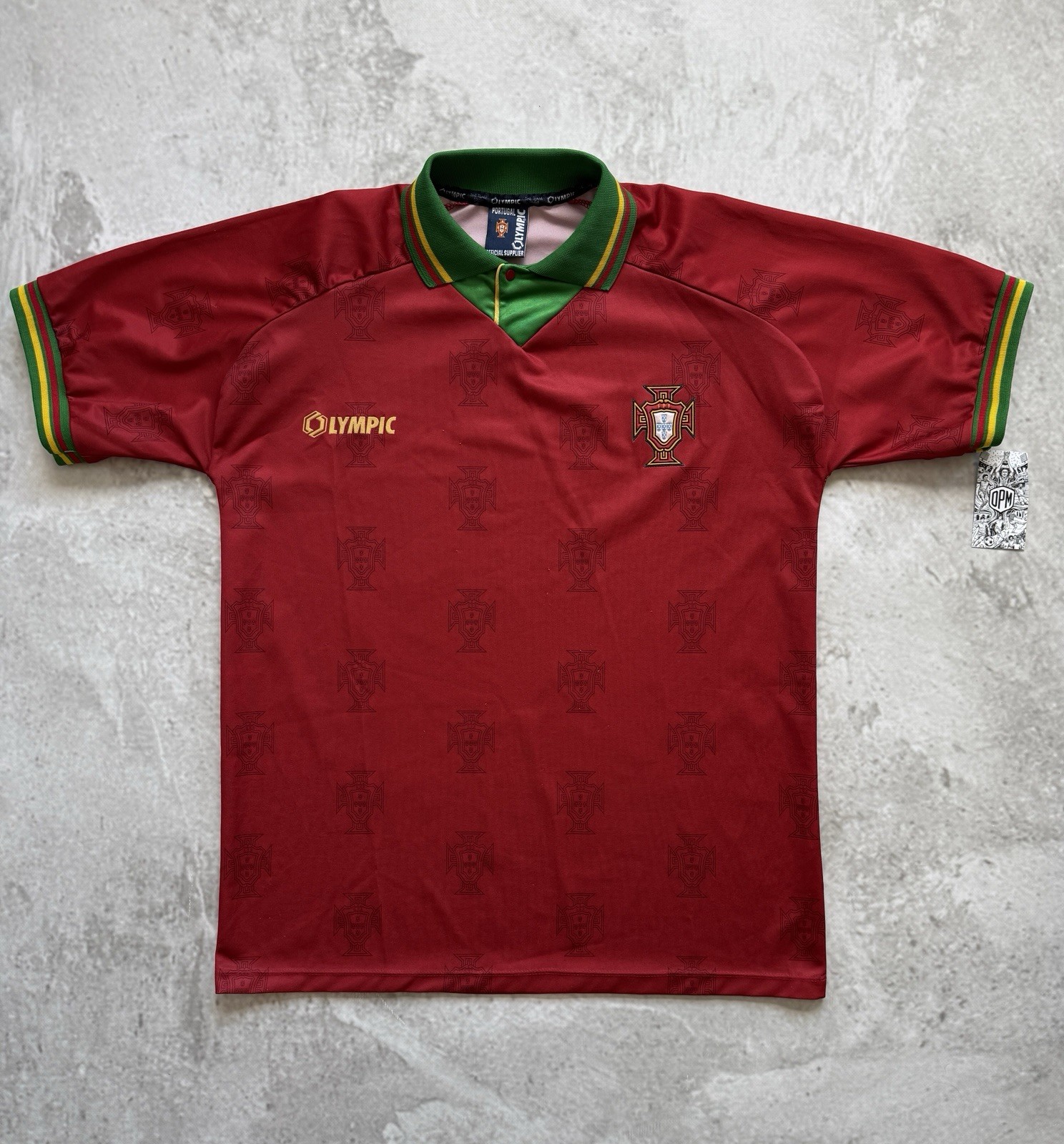 PORTUGAL 1995 1996 HOME SOCCER JERSEY ORIGINAL VINTAGE OLYMPIC SIZE L
