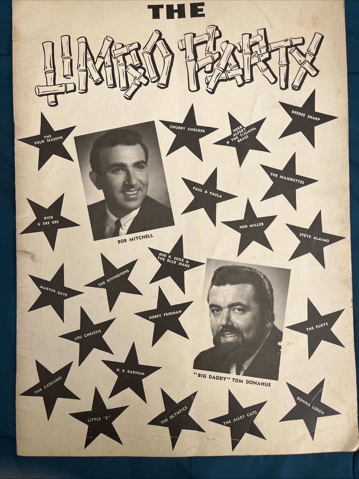 Vintage KYA Limbo Party Cow Palace 1963 Concert Booklet Program Bobby Freeman