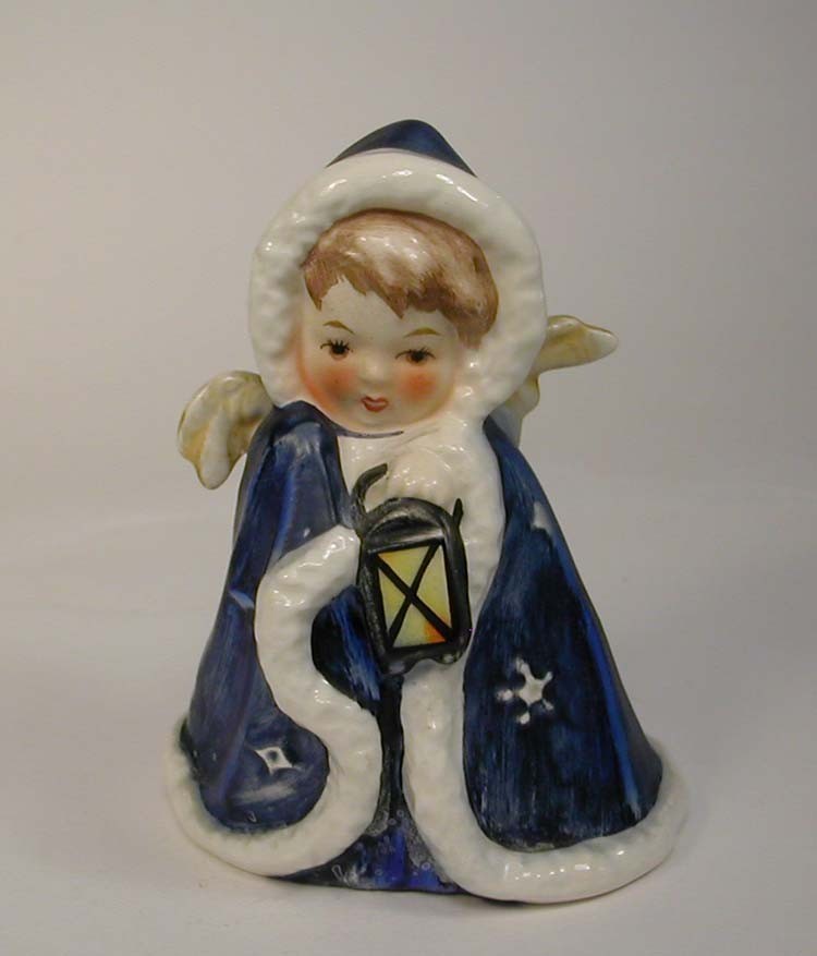 Vintage 1958 Goebel Angel with Lantern Blue Cloak #Rob 412 West Germany Vintage 1958 Goebel Angel with Lantern Blue Cloak #Rob 412 West Germany