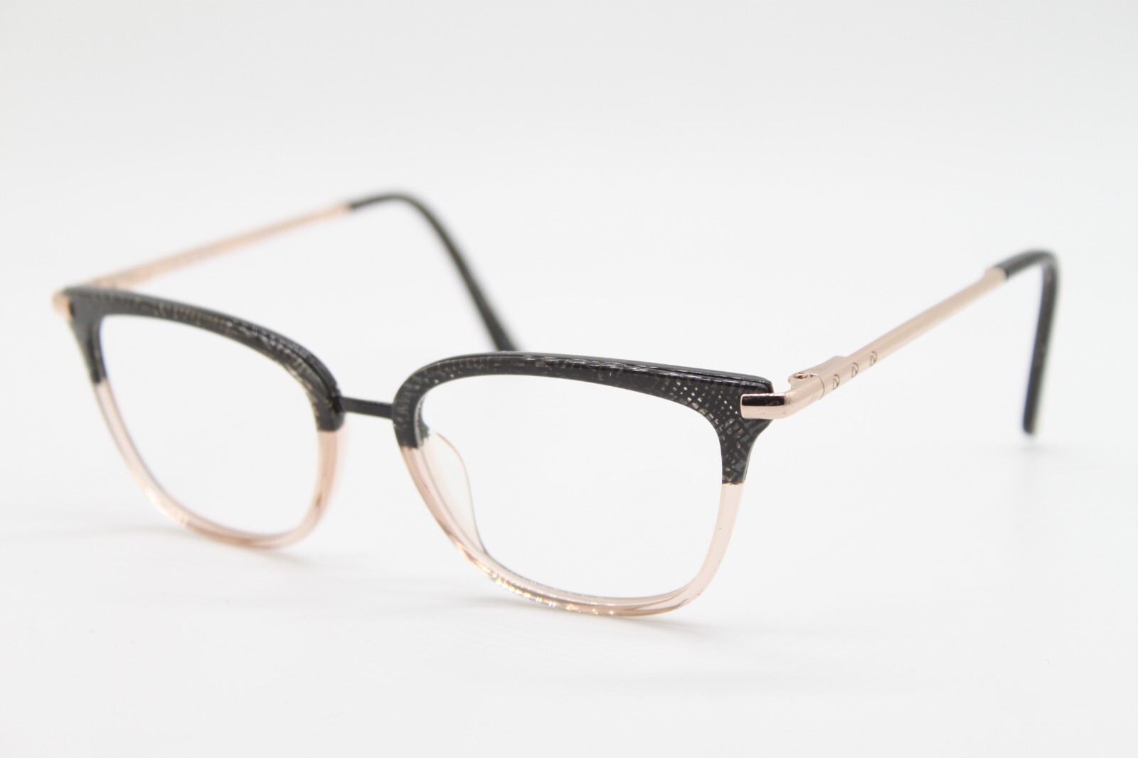 NEW L.A.M.B. LA058 BLK BLACK GOLD BROWN AUTHENTIC EYEGLASSES 53-18