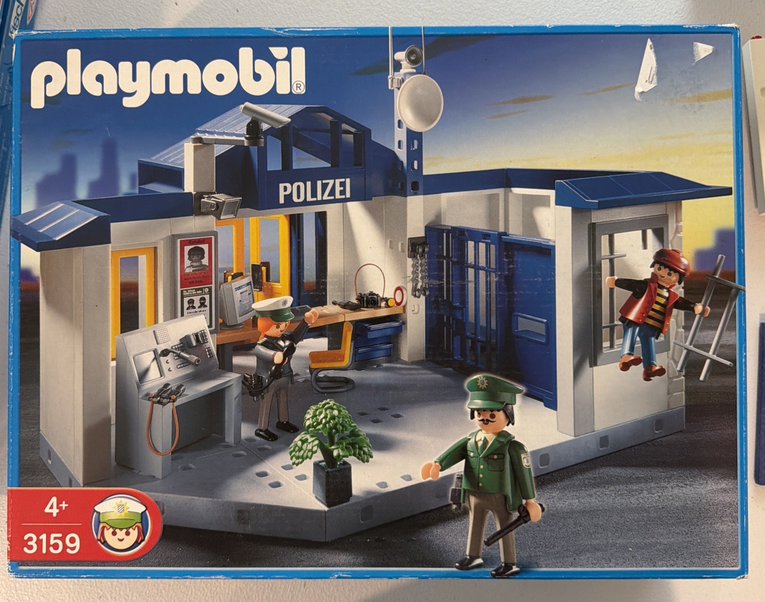 Vintage Playmobil Police Station 3159 Lot 3903 Car Figures Parts Box 1990s