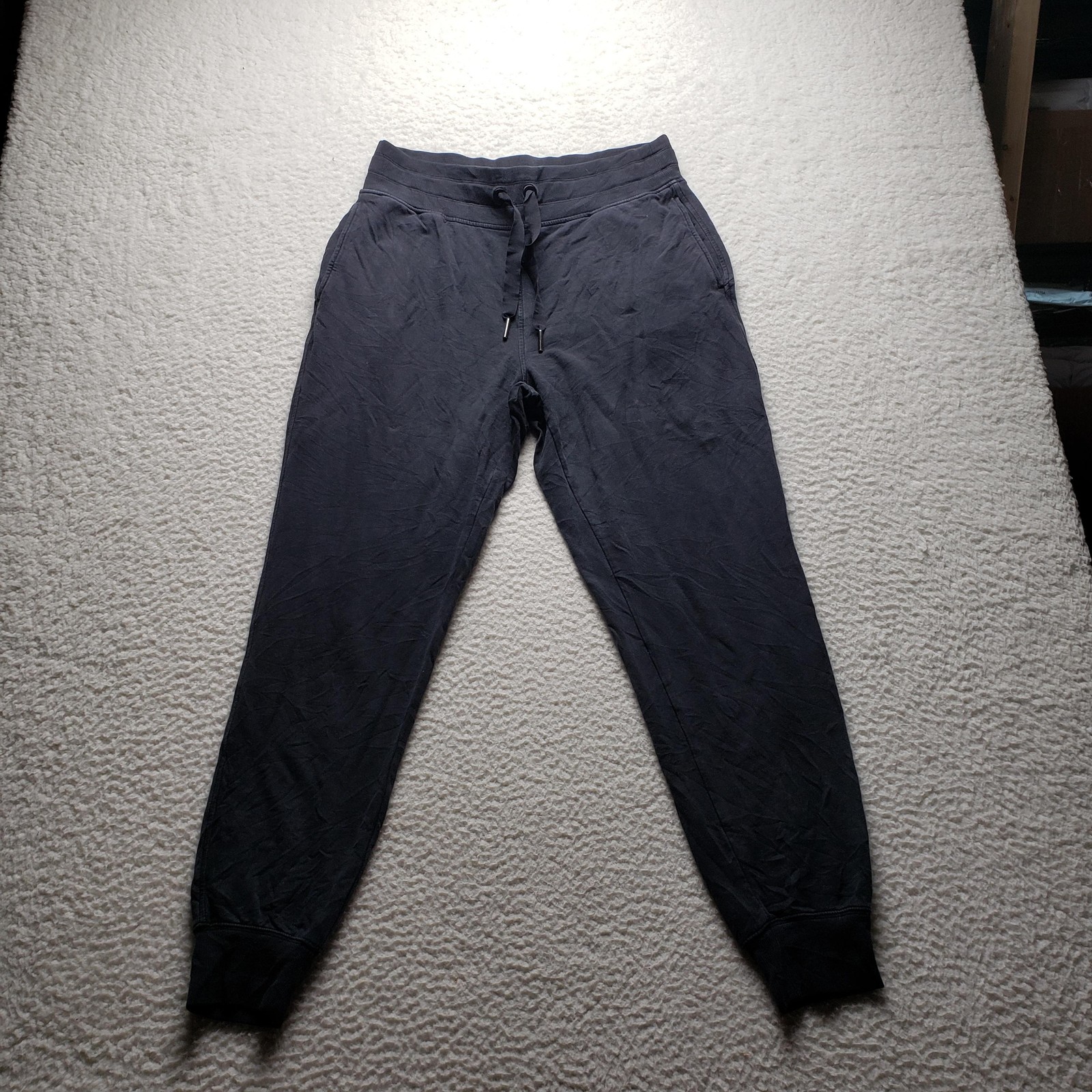 Athleta Balance Jogger Pants Womens M Black Knit Elastic Waist Pockets Lounge