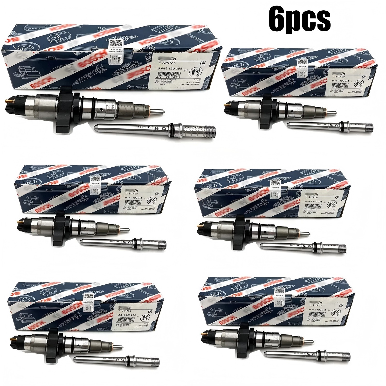 6X Fuel Injectors Bosch 0445120255 fit 03-04 Dodge Ram2500 3500 Cummins 5.9L