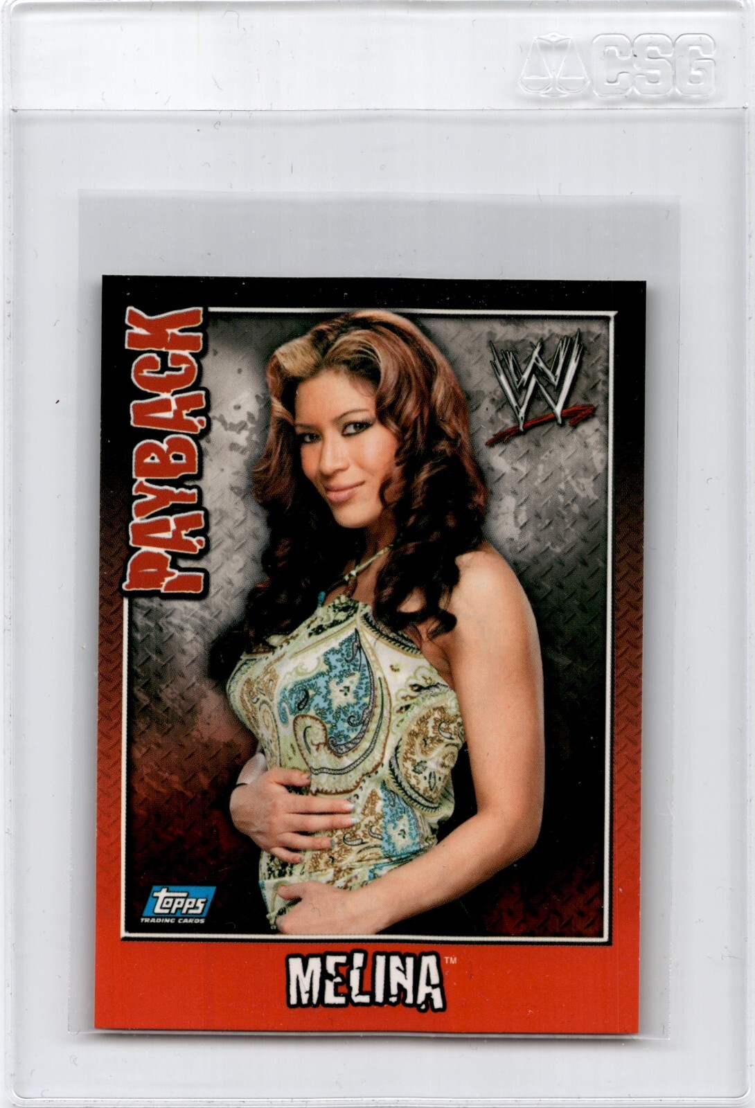 2006 Topps WWE Payback Card UK Version Rare Melina