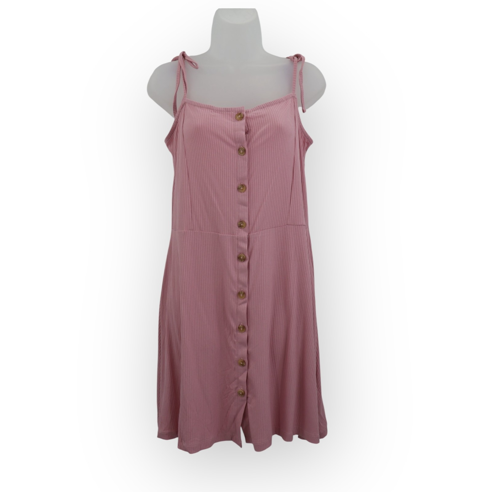 Topshop Pink Button Down Mini Dress Size 10 Adjustable Straps NWT