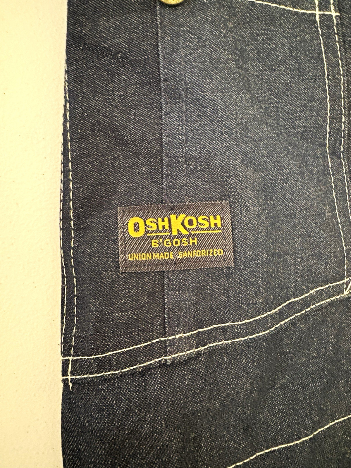 OshKosh B\'Gosh Blue Denim Cotton Bib Overalls Union-Made Sanforized MPN 4012