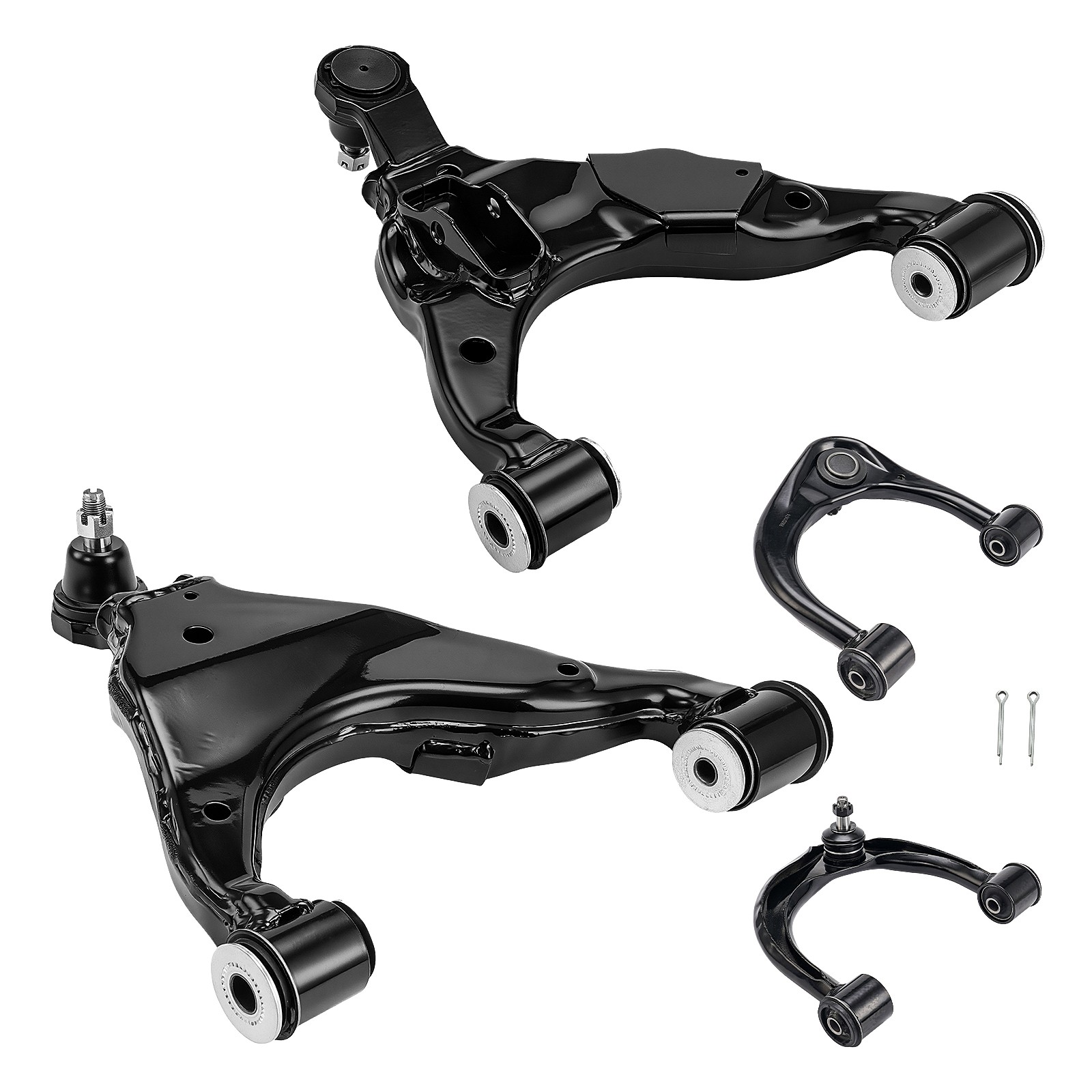 4x Chrome Front Control Arm Kit Fit For 2005-2015 Toyota Tacoma 2.7L / 4.0L