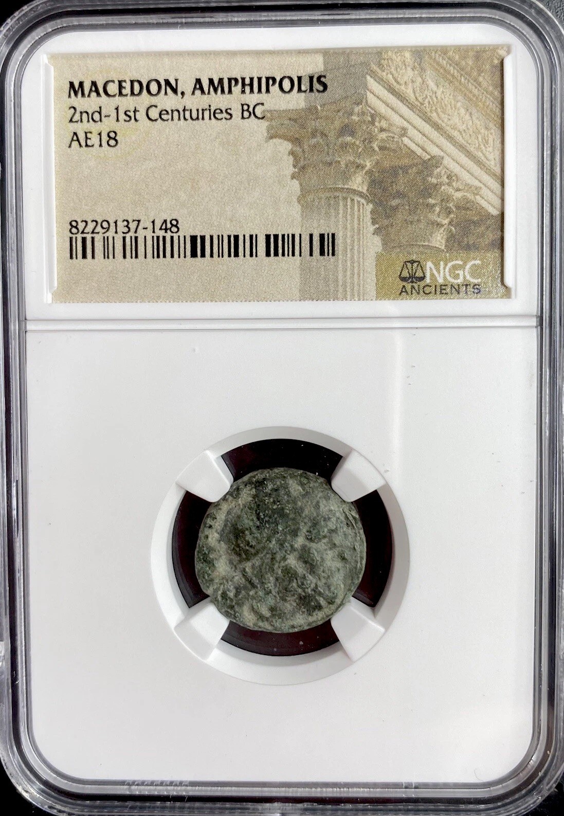 Ancient City of Amphipolis Kingdom of Macedon Coin Genuine NGC 200BC-100BC
