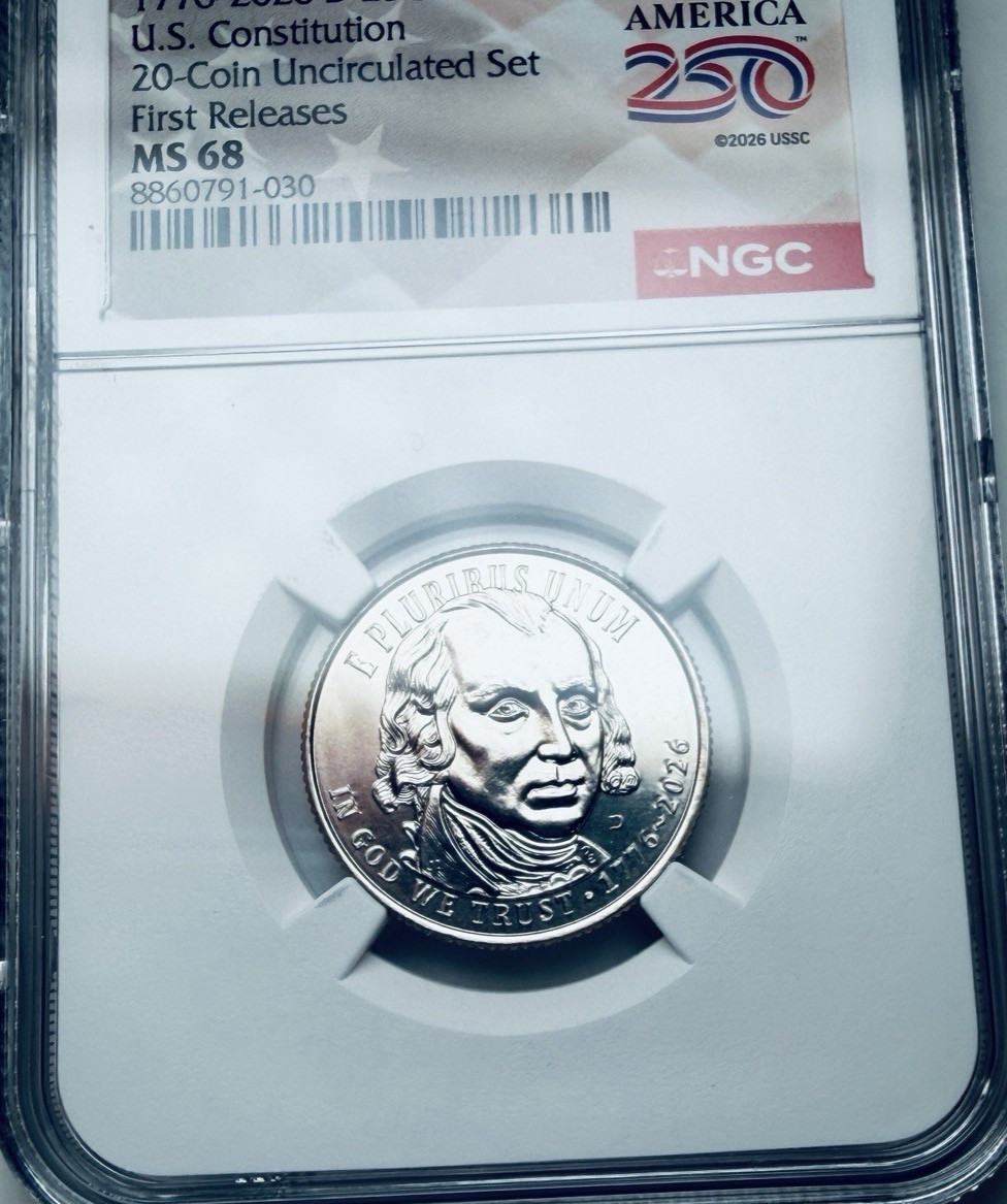 1776-2026-D US Constitution 25c ~ NGC MS68 First Releases ~ America 250 Label