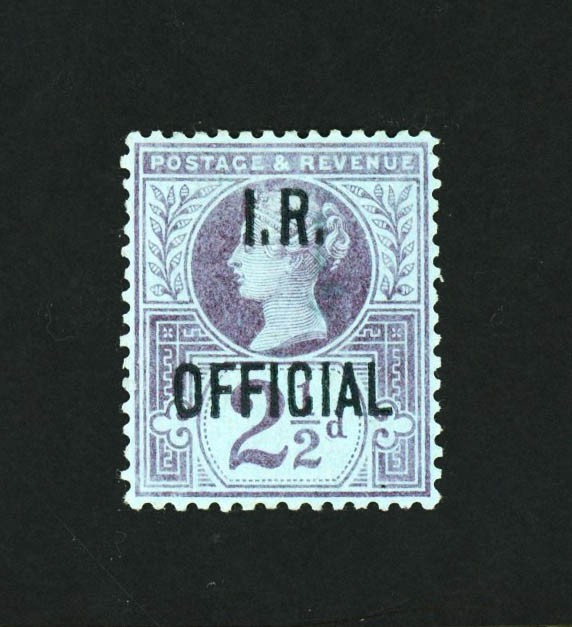 [GREAT BRITAIN] 1892 QV 2½d I.R. OFFICIAL SG O14 SC O14 CV£175 MH F-VF CA2514