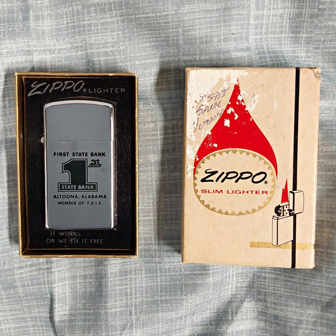 Vintage Zippo Lighter, Never Fired, In Original Box
