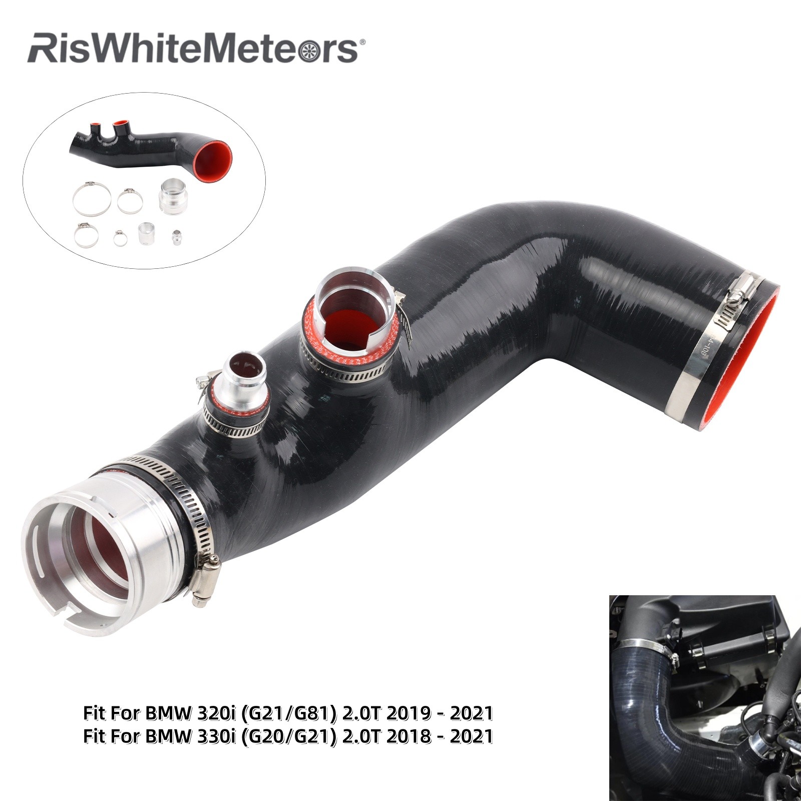 For BMW 2018-2021 330i 320i B48 G21 2.0T G20 Inlet Turbo Air Hose Intake Pipe US