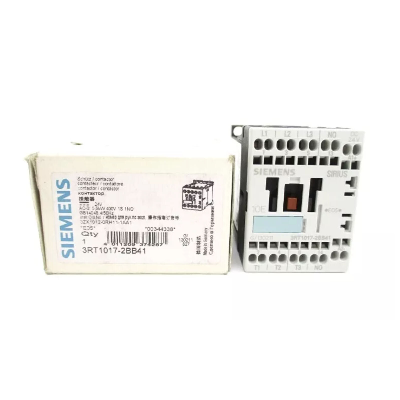 1PCS NEW Siemens Contactor 3RT1017-2BB41 24VDC IN BOX 1PCS NEW Siemens Contactor 3RT1017-2BB41 24VDC IN BOX