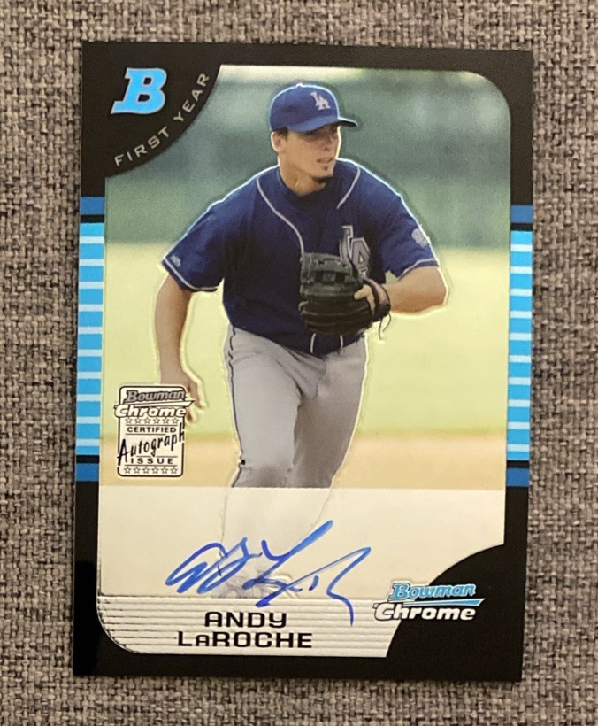 2005 Bowman Chrome First Year Auto Andy LaRoche #341 Rookie Auto RC