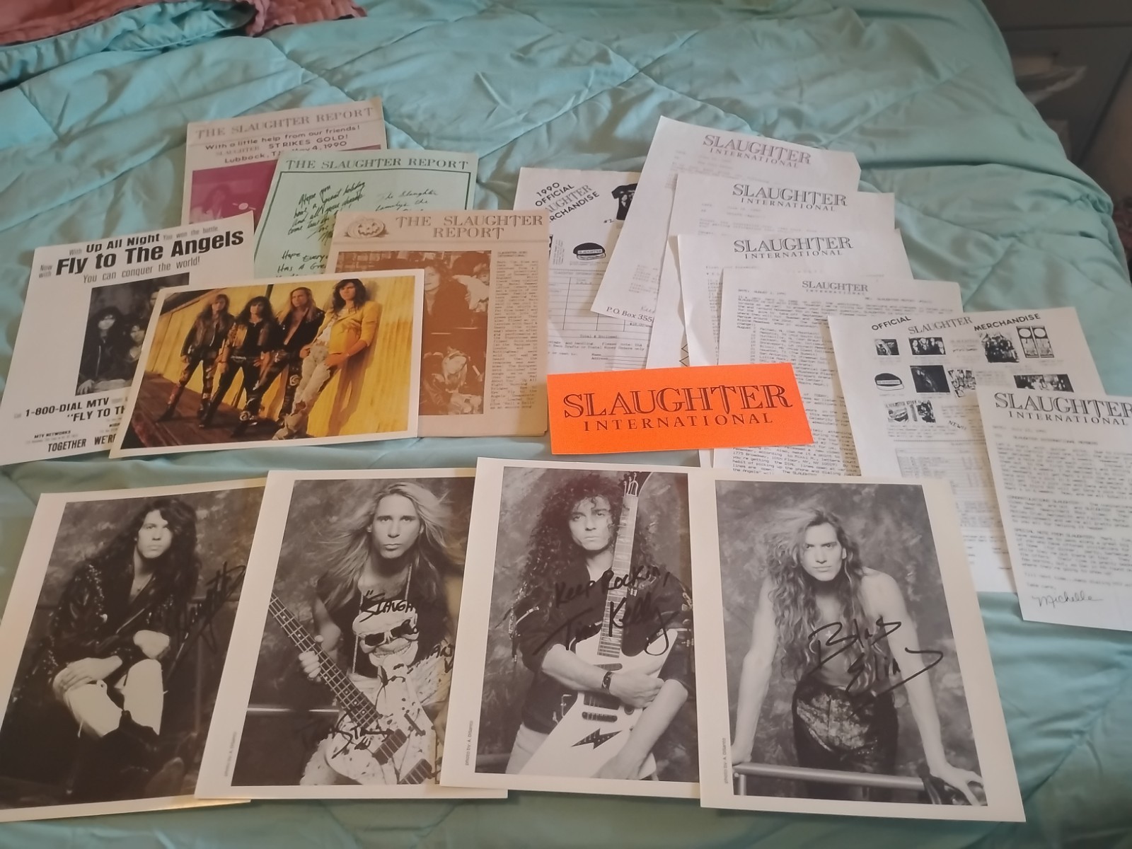 Slaughter Fan Club Packet - Rare - Autographed Items Slaughter Fan Club Packet - Rare - Autographed Items