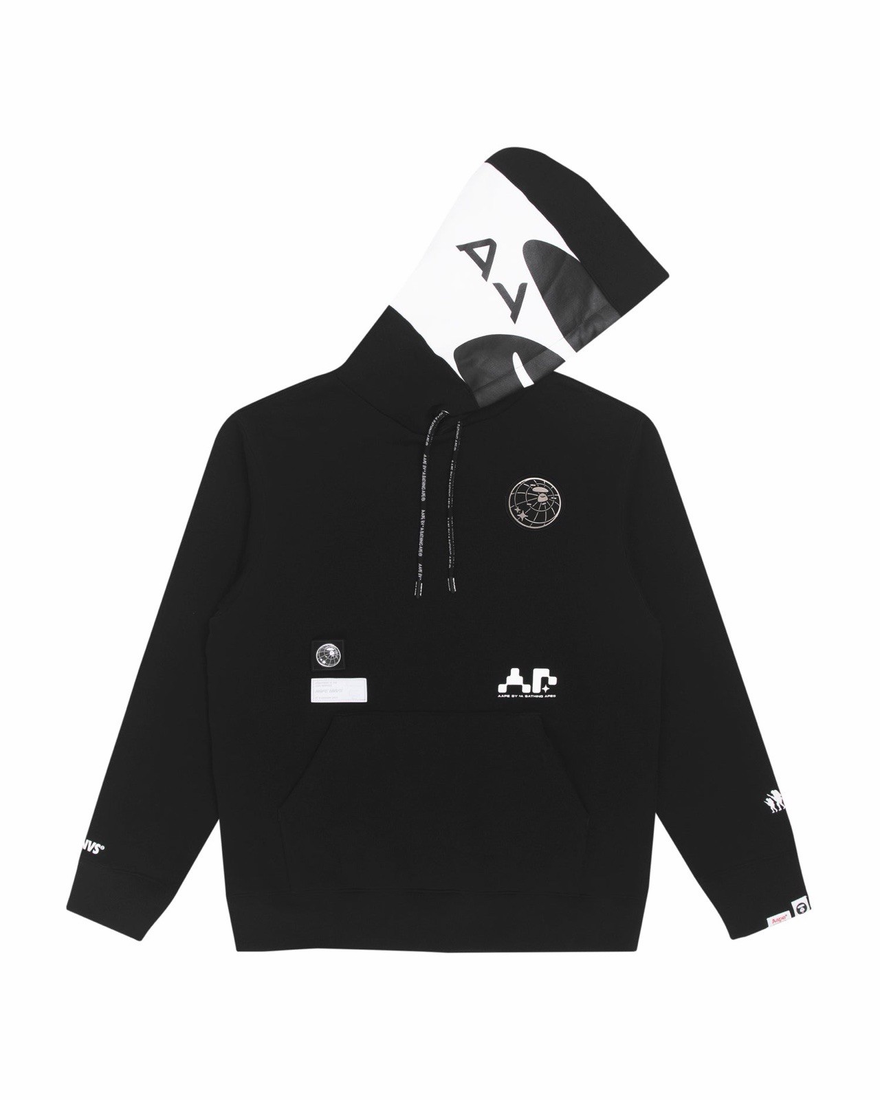 AAPE by A Bathing Ape Moonface Hoodie Black L AAPSWM3820XXH NWT Rare