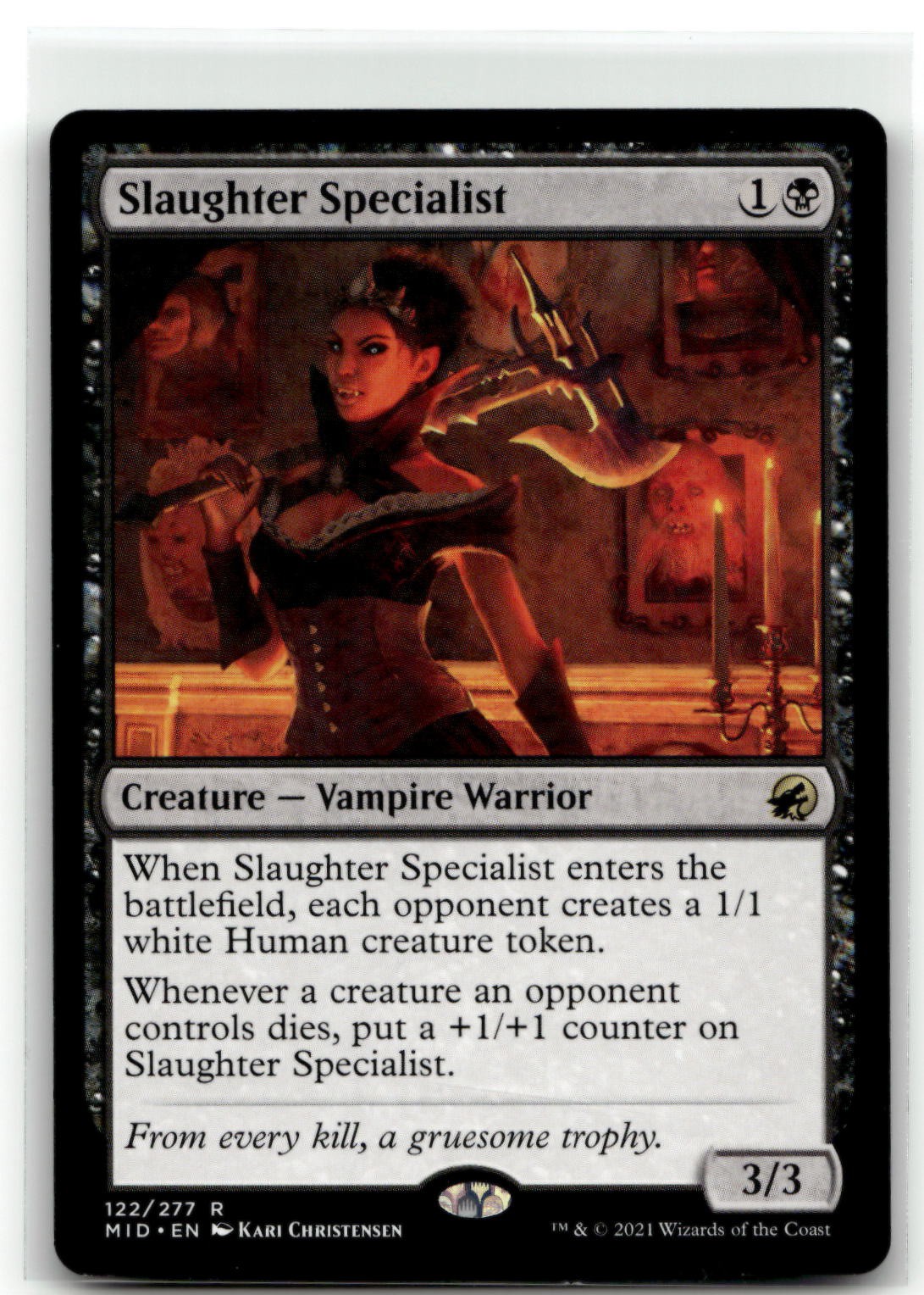 Slaughter Specialist 122 Rare Innistrad: Midnight Hunt MTG NM Slaughter Specialist 122 Rare Innistrad: Midnight Hunt MTG NM
