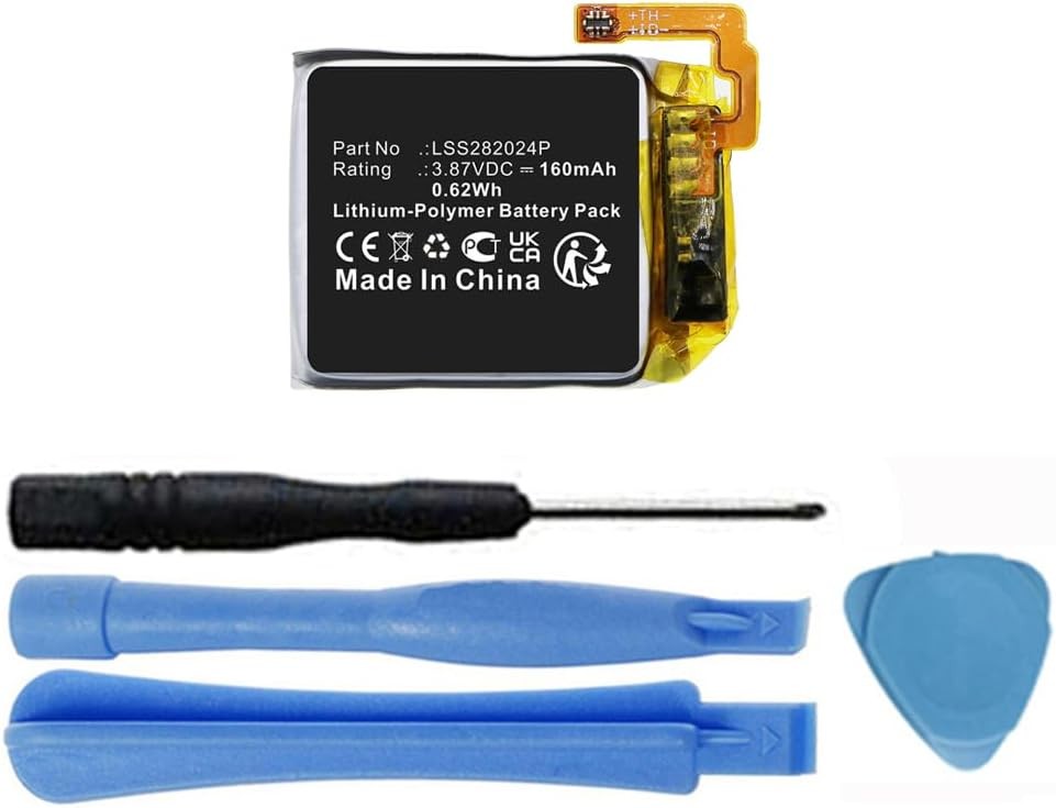 160mAh LSS282024P Battery Replacement Compatible with Fitbit Versa 4 Fitness