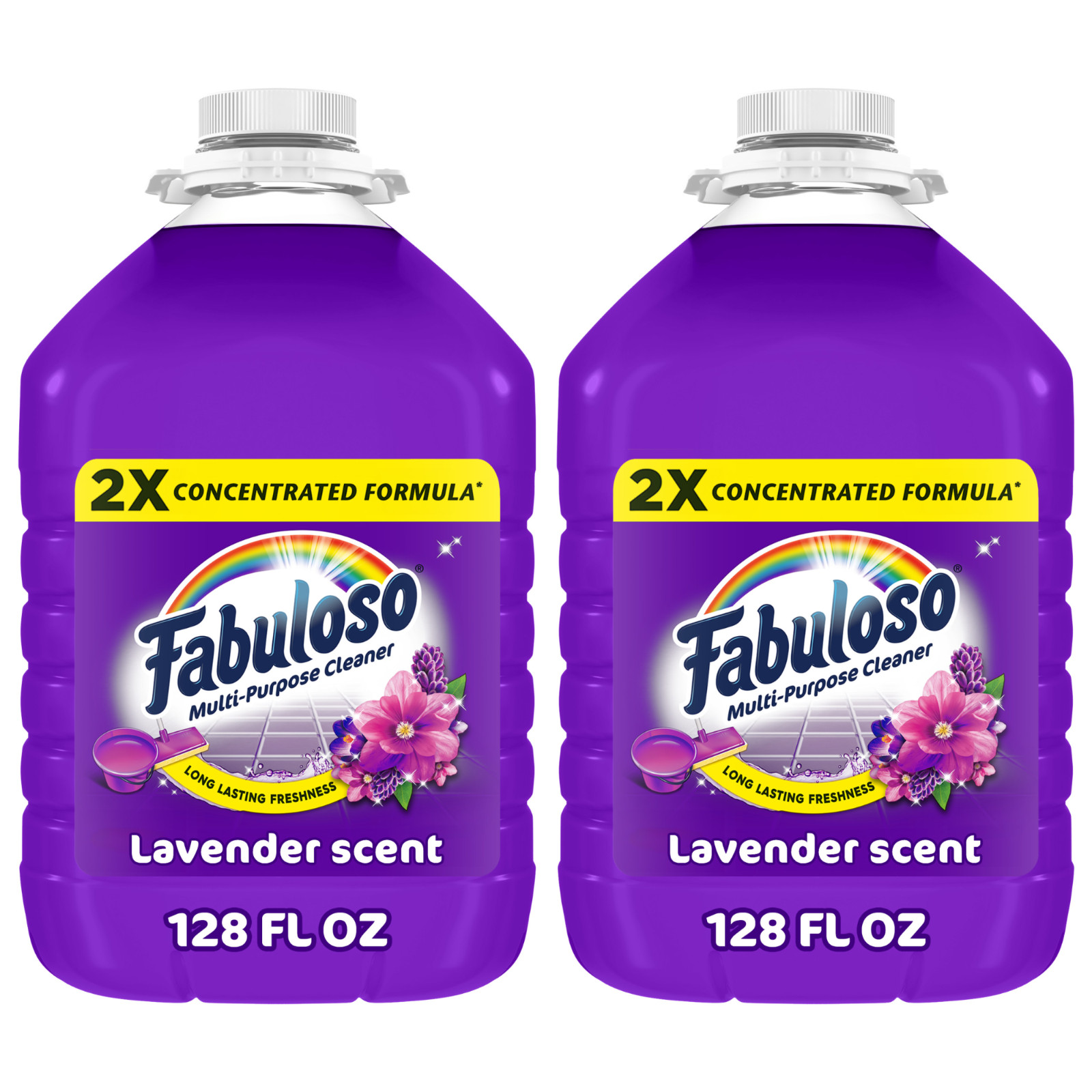Fabuloso 2X Multi-Purpose No-Rinse Floor Cleaner Lavender 128 fl oz 2-Pack