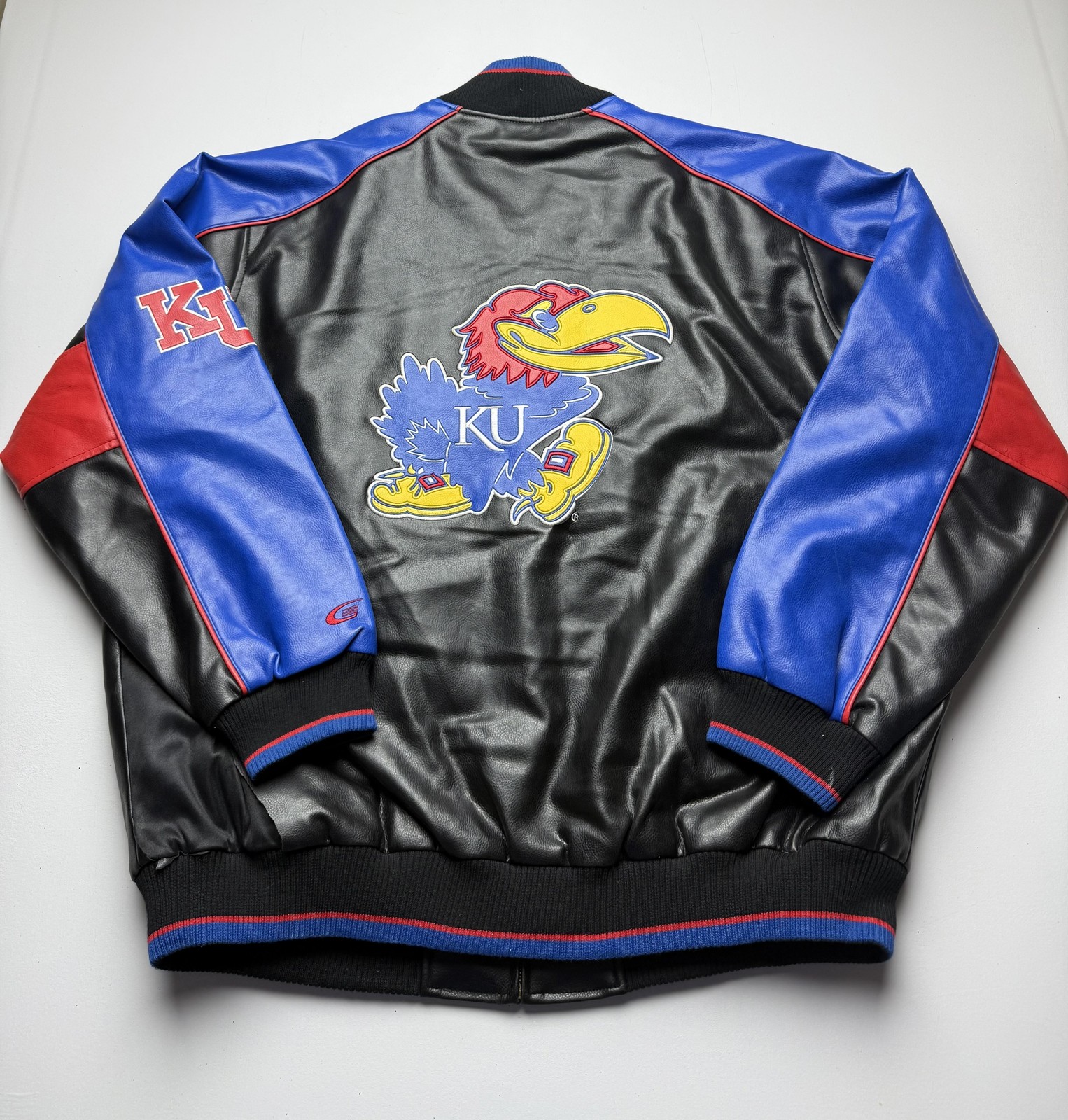 Kansas Jayhawks Jacket Mens 2XL Black NCAA Basketball G-III Sports Full Zip