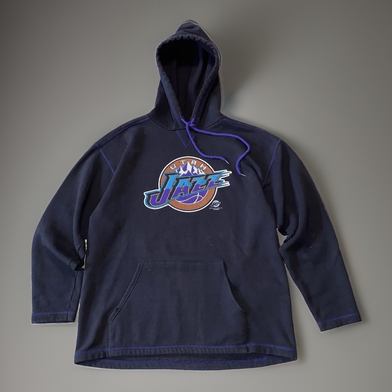 Vintage Utah Jazz NBA Hoodie Basketball USA Made John Stockton Mens L Large Rare Vintage Utah Jazz NBA Hoodie Basketball USA Made John Stockton Mens L Large Rare