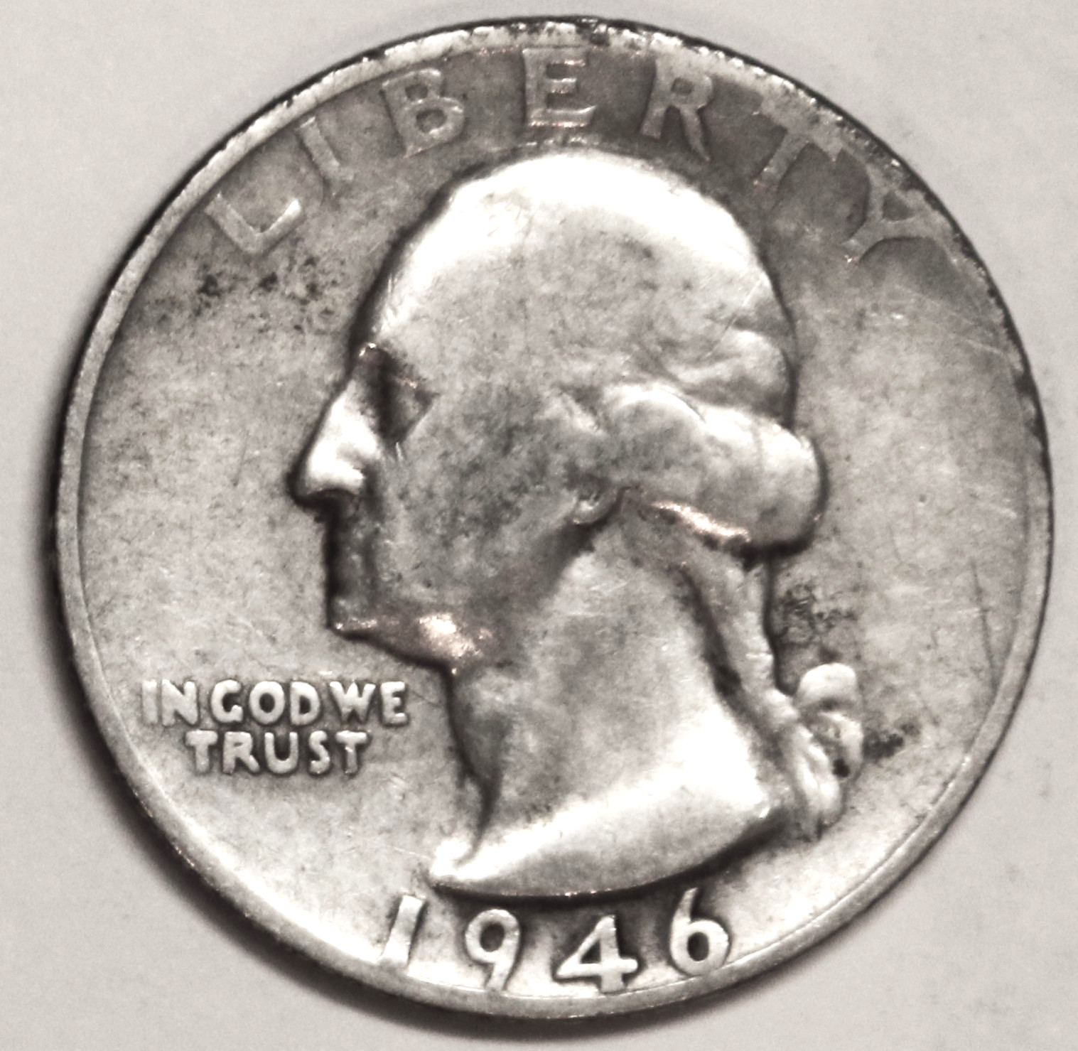 1946 S Washington Quarter - Fine - #8187E - 