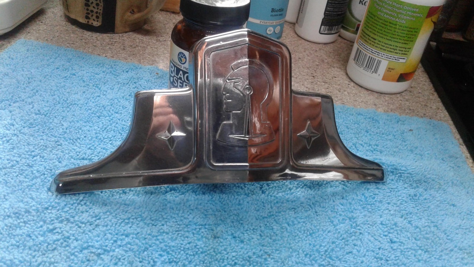 1940's 1948  Pontiac Parts Front Hood Emblems Badge Trim Original Vintage OEM