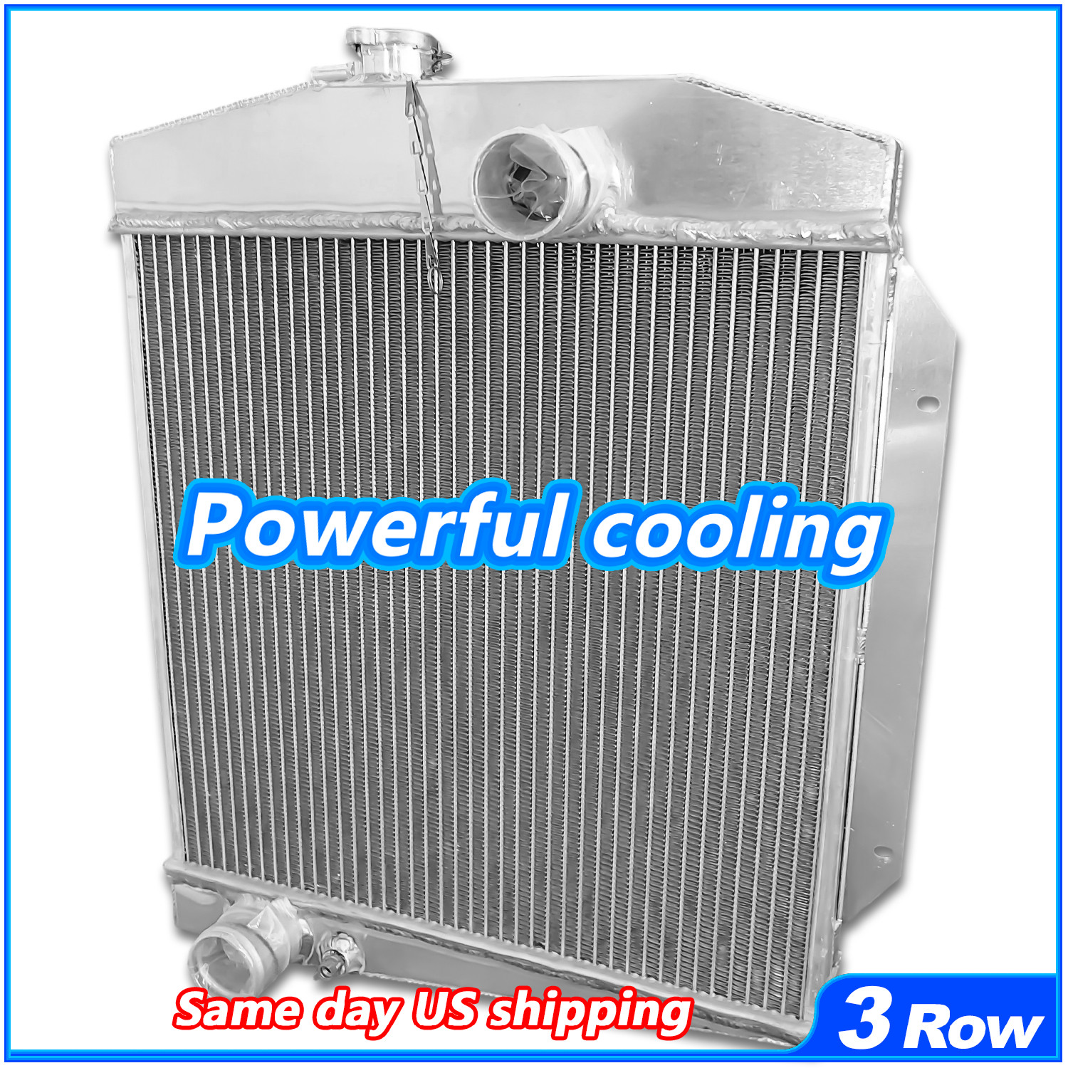 For 1961-1971 International Harvester Scout 2.5L 3.2L MT 3Row Radiator Aluminum