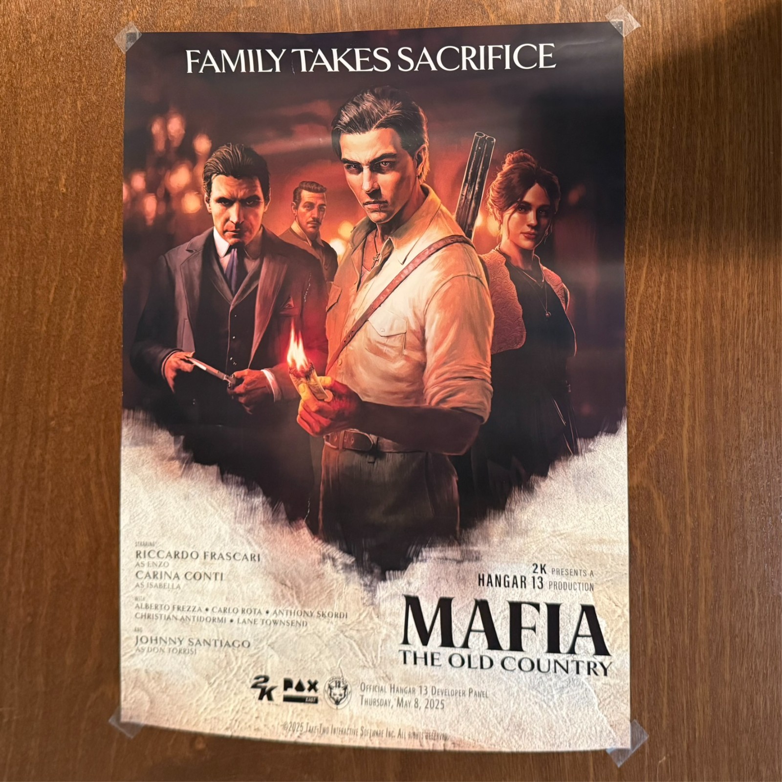 Mafia: The Old Country Promo Video Game Poster PAX East 2025 Dev Panel Exclusive