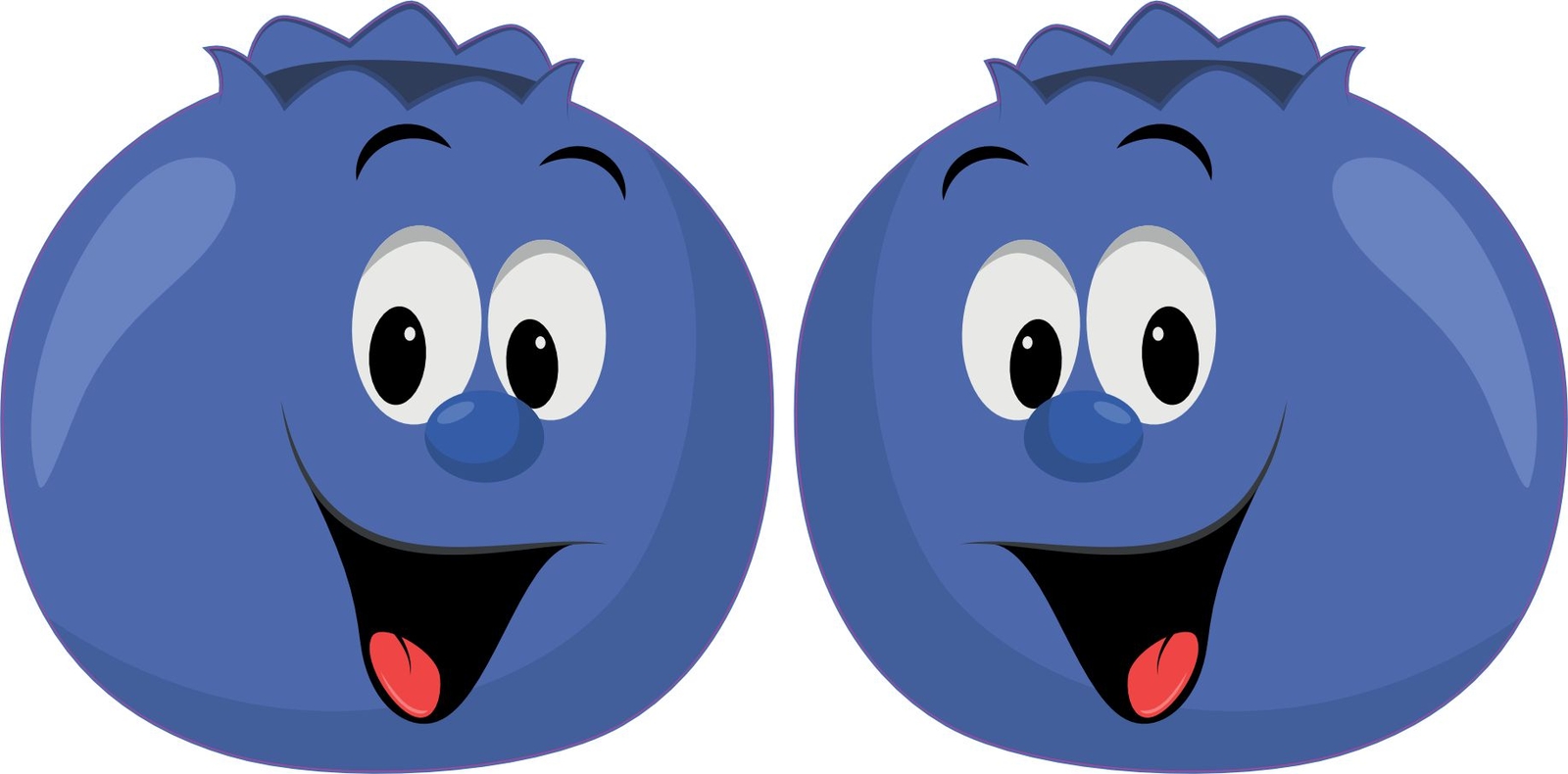 StickerTalk Cartoon Blueberry Vinyl Sticker Sheet, 3 inches x 3 inches
