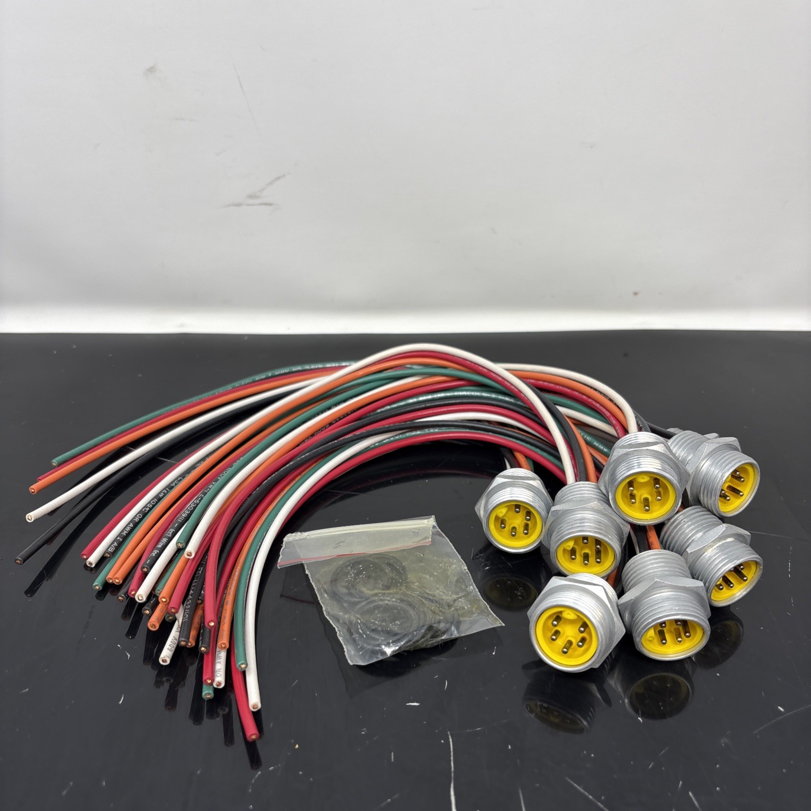 Qty 8 LUMBERG RSF 50-677/1F Connector 7/8'' Male Receptacles 5-Pole 1' WIRE Qty 8 LUMBERG RSF 50-677/1F Connector 7/8'' Male Receptacles 5-Pole 1' WIRE