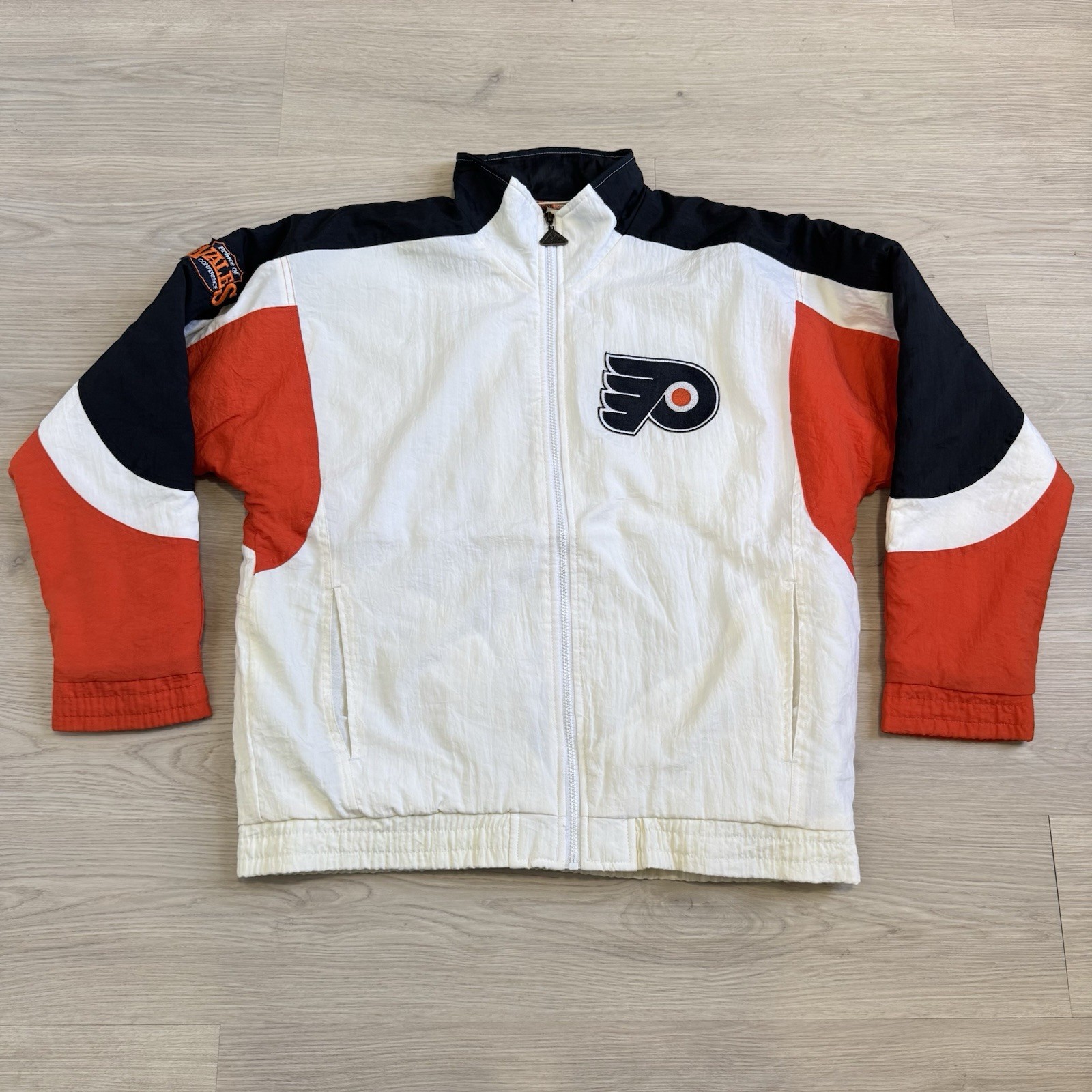 Vintage Philadelphia Flyers 90s Throwback Apex One Parka Full Zip Jacket NHL 