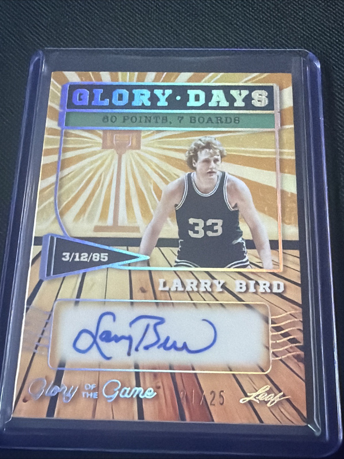 2025 Leaf Glory Of The Game Larry Bird Autograph 21/25