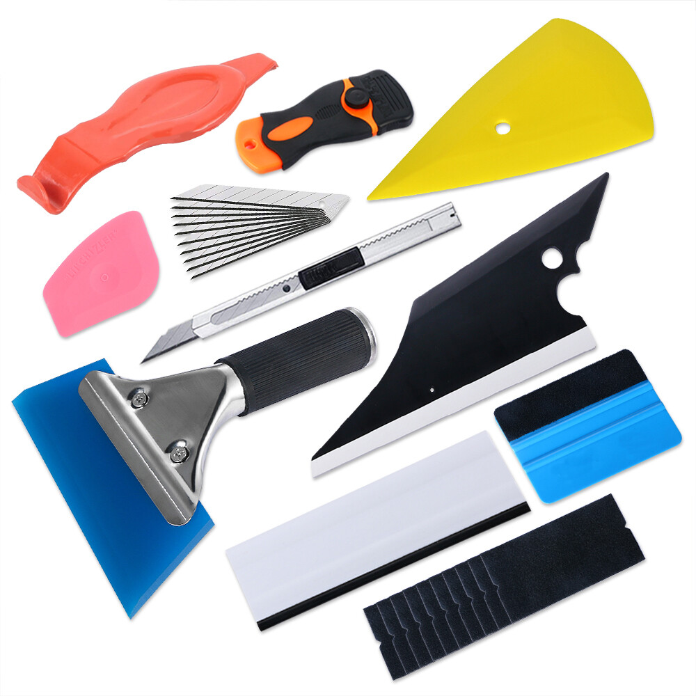 29PCs Car Window Tint Kits Wrapping Vinyl Tools Squeegee Scraper Applicator Kit