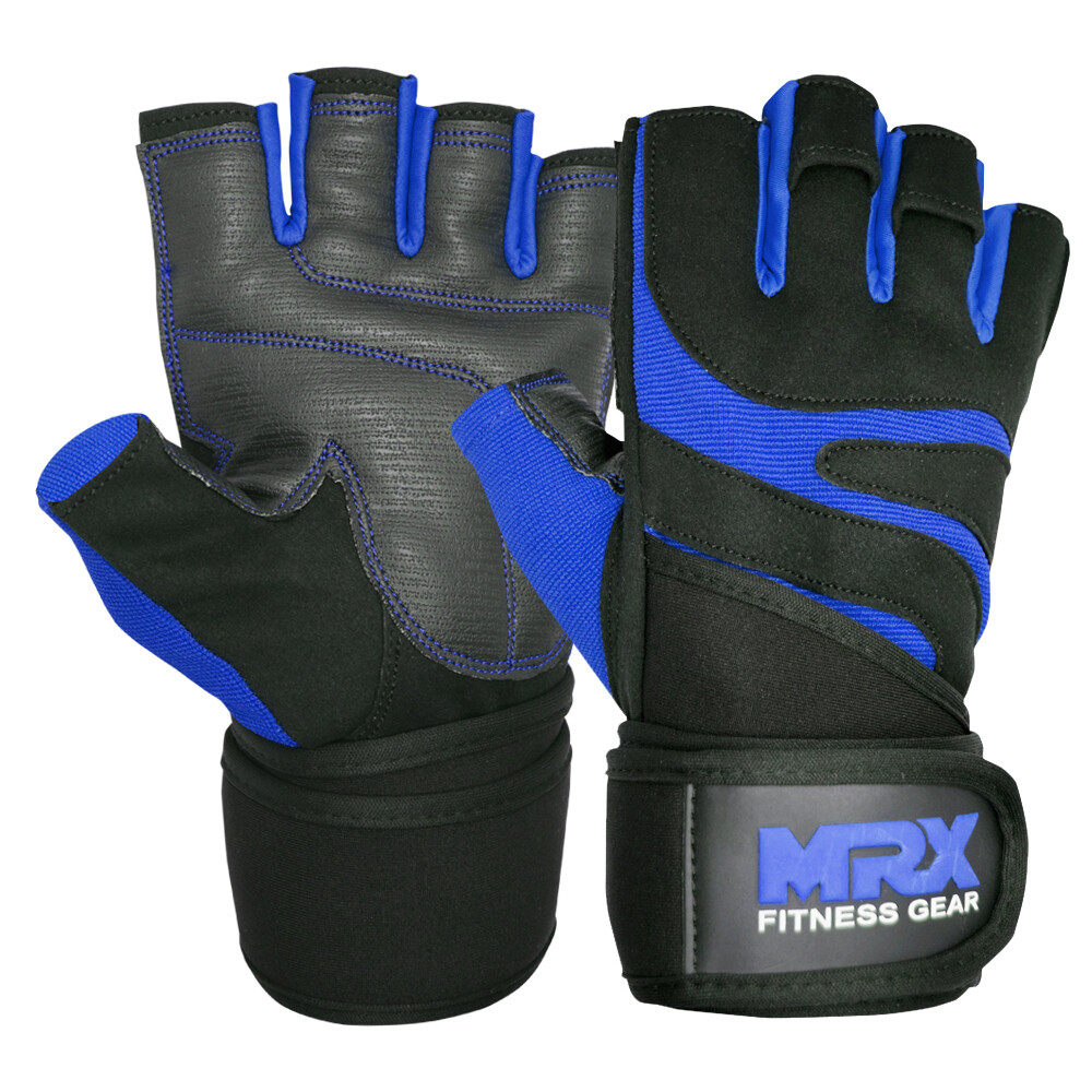 MRX Men Weightlifting Gloves With Wrist Wrap Weight Workout Gym/Training/Fitness