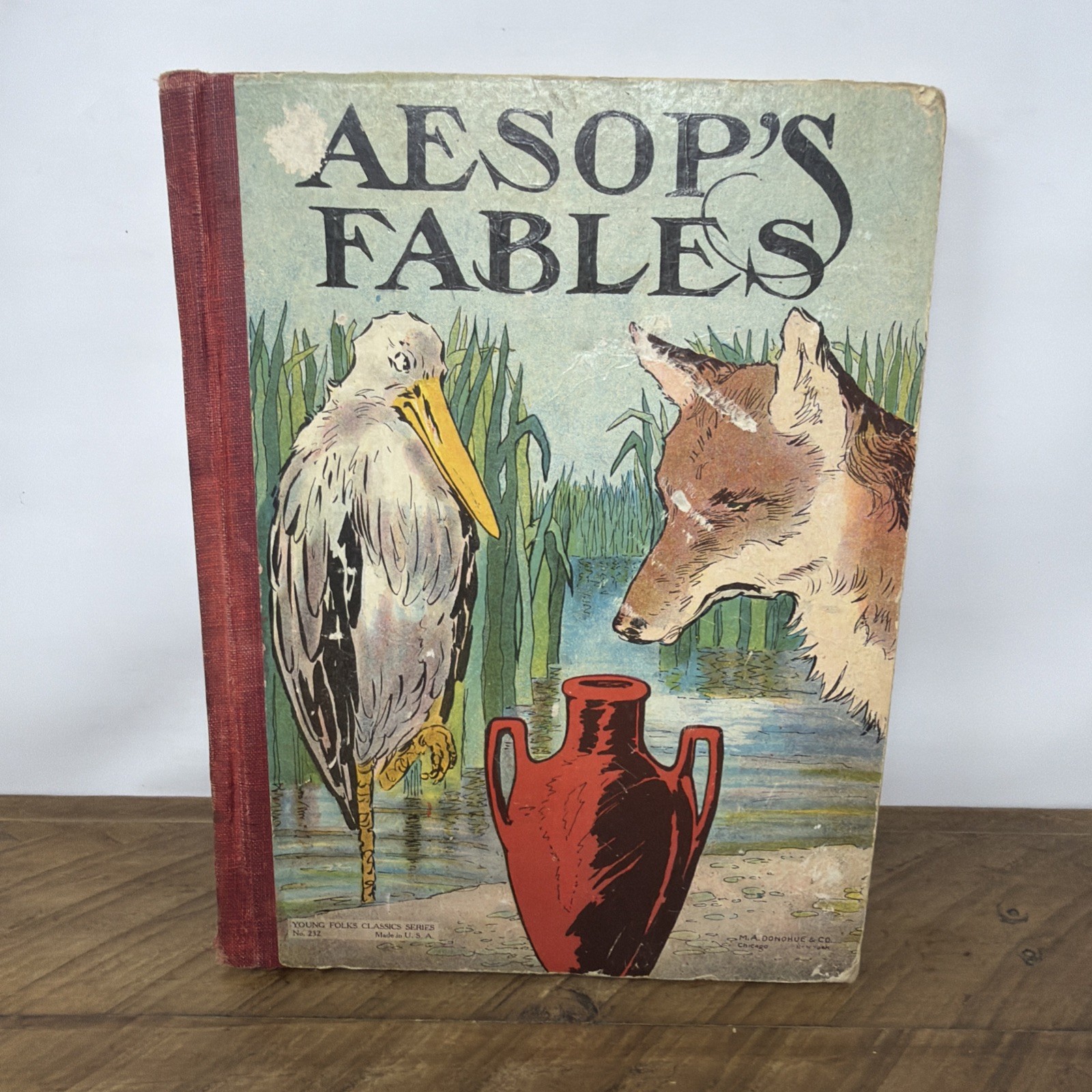 Aesops Fables Donohue & Co Rare Antique 1930s Hardcover Brown Paper Aesops Fables Donohue & Co Rare Antique 1930s Hardcover Brown Paper