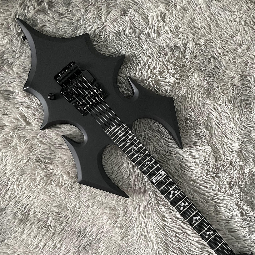 Modern Black Doyle Electric Guitar Rosewood Fretboard FR Brisge Matt Black